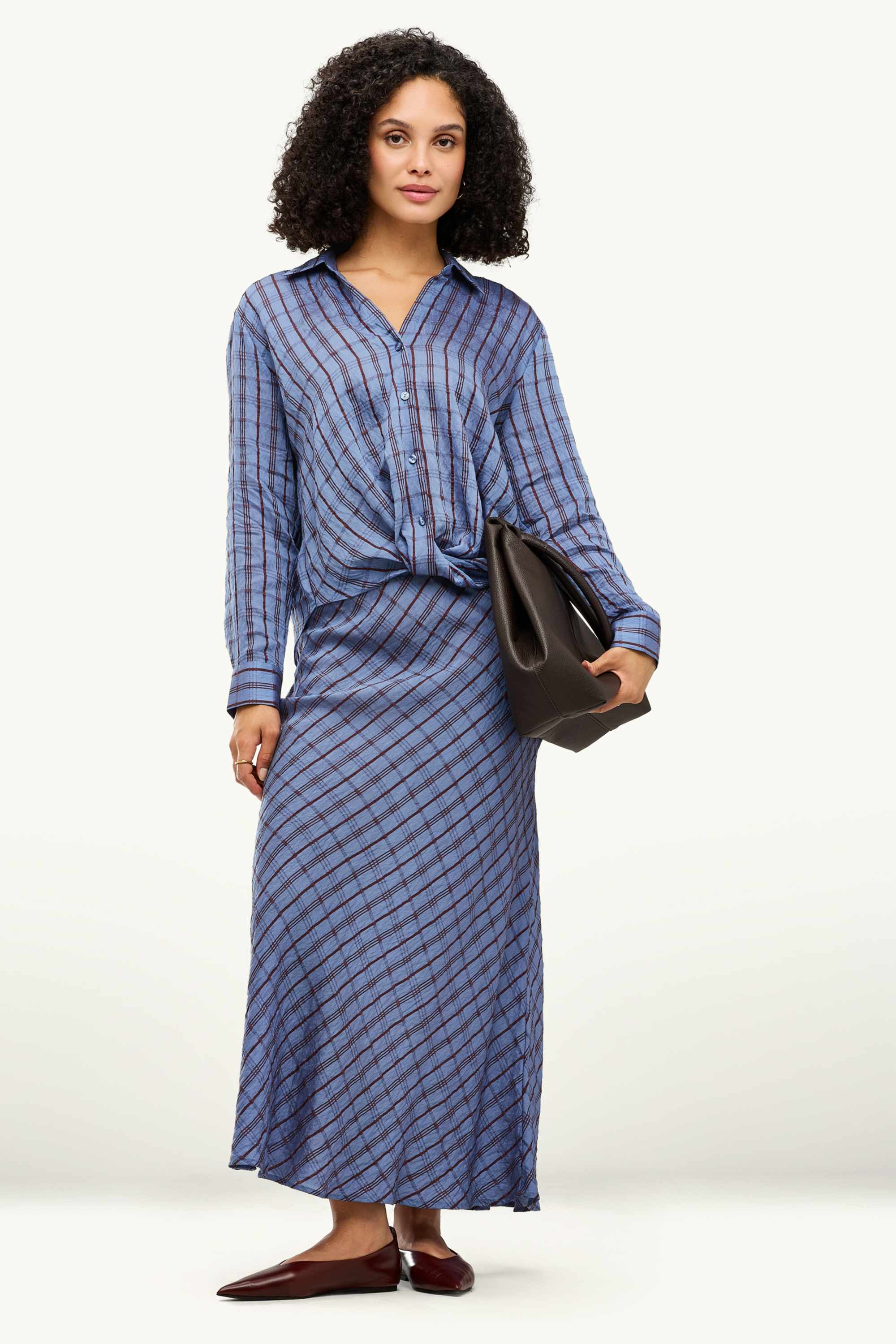 Skirt - patterned blue