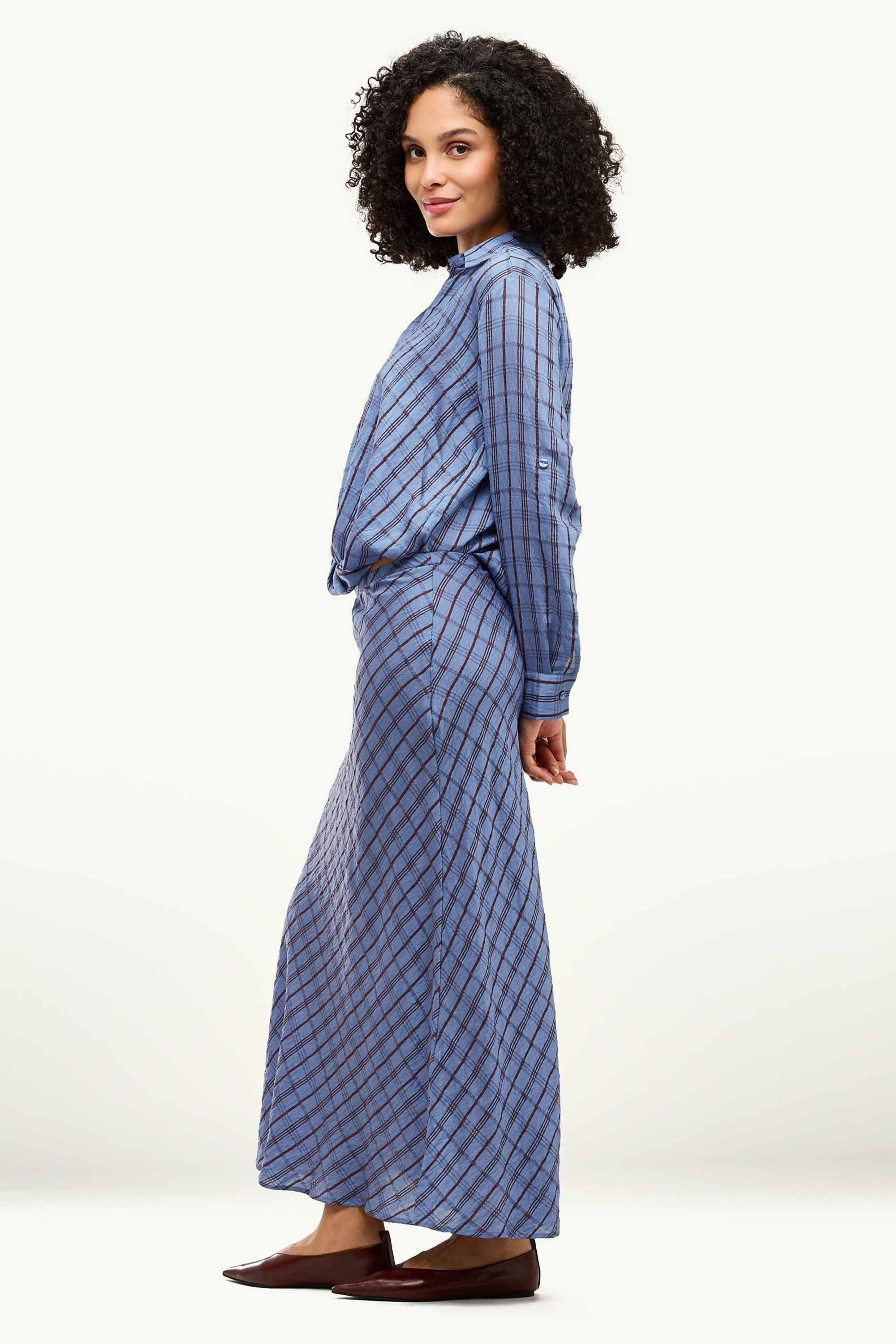 Skirt - patterned blue