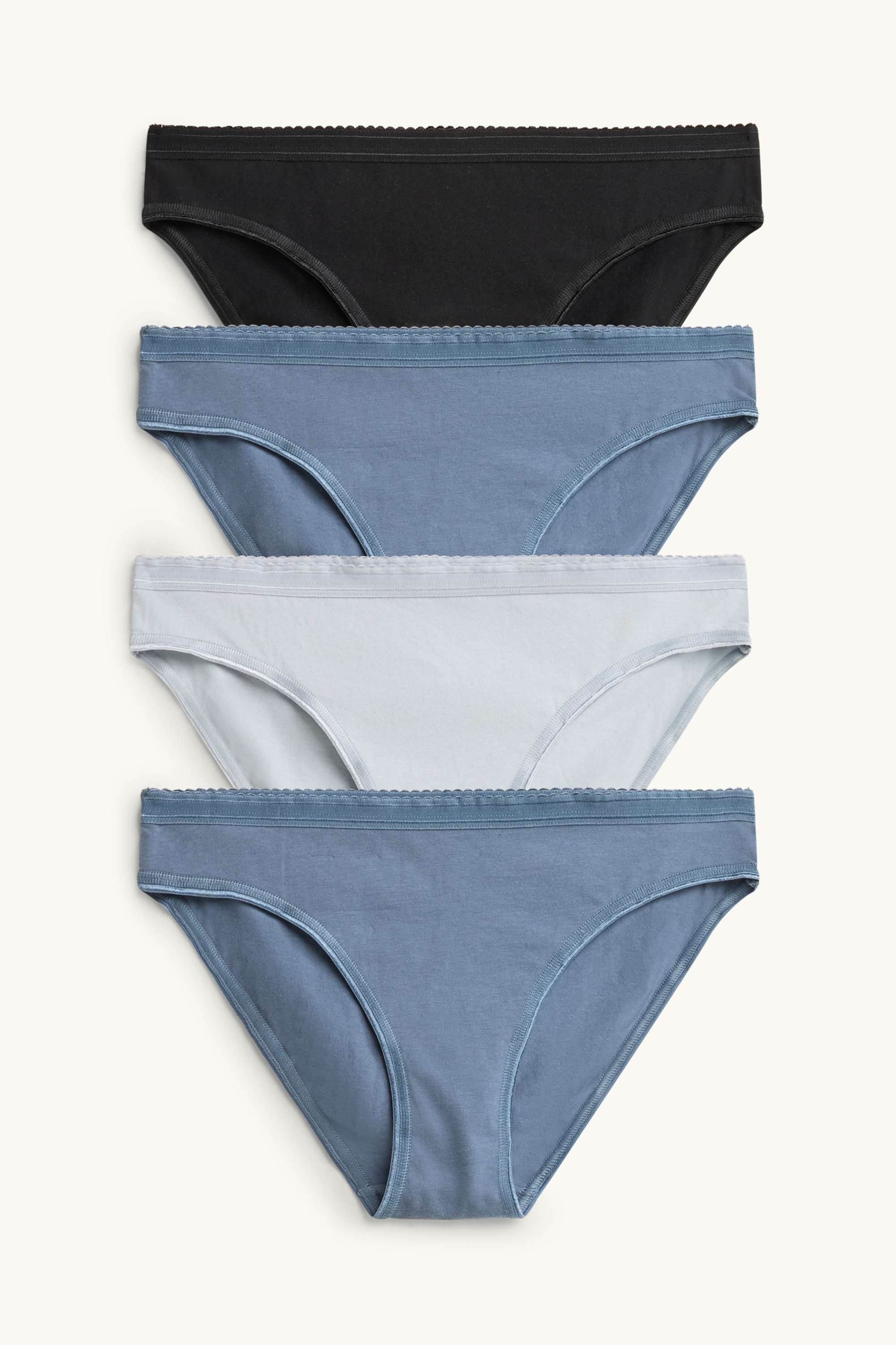 Multipack of 4 - knickers light blue