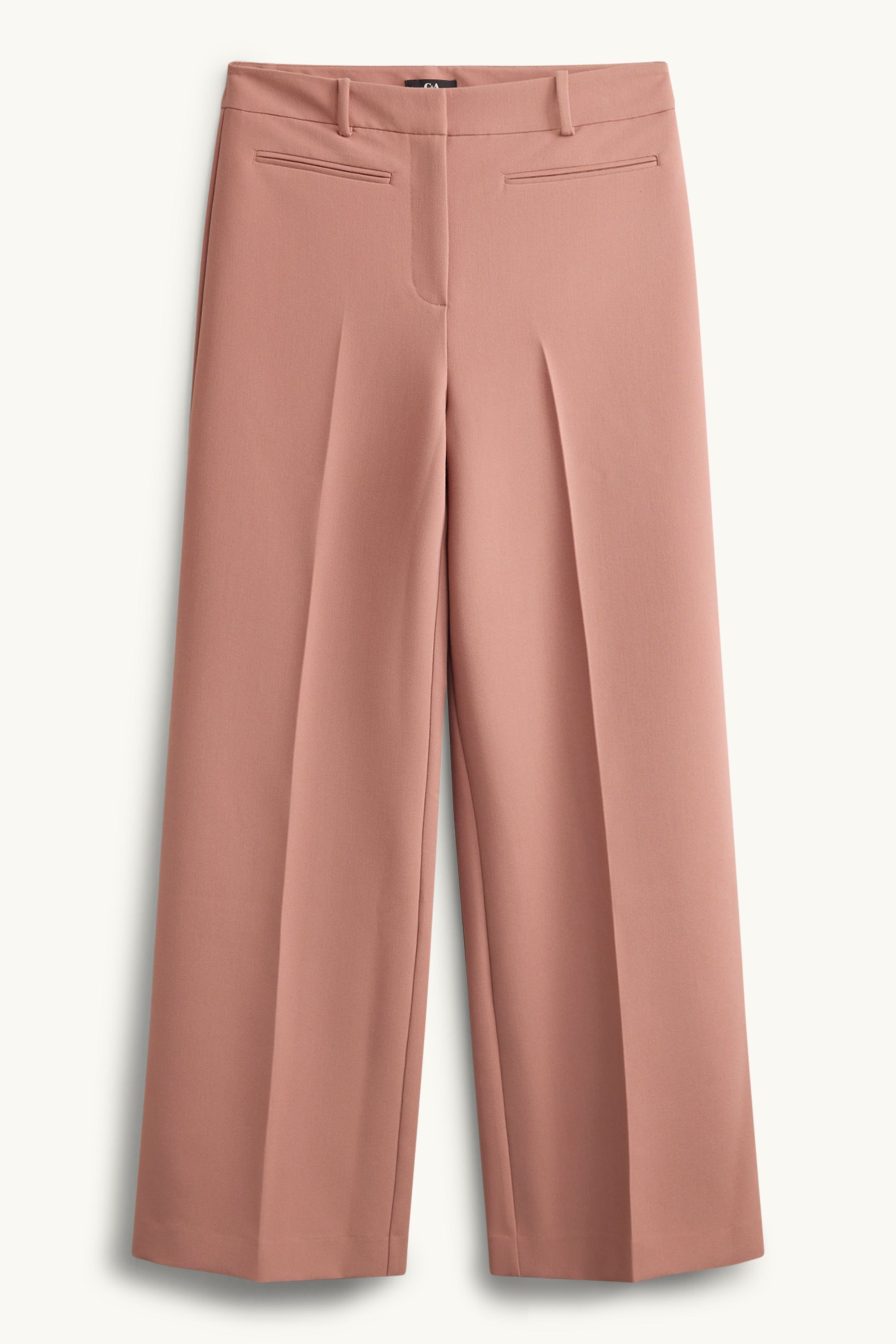 Cloth trousers - high waist - wide leg rose