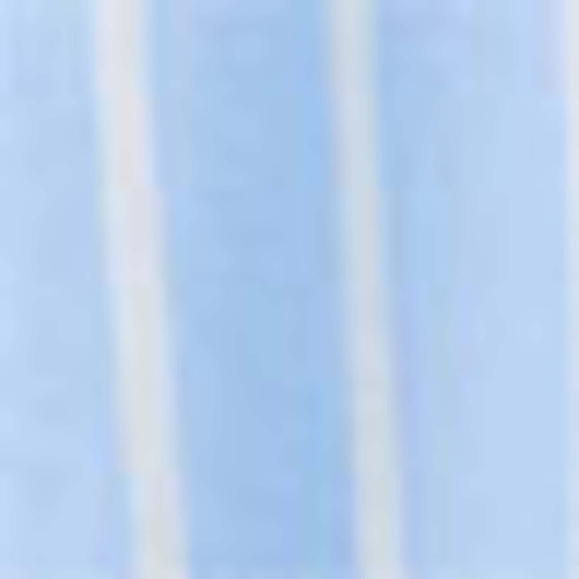 A-line dress with belt - striped blue / white