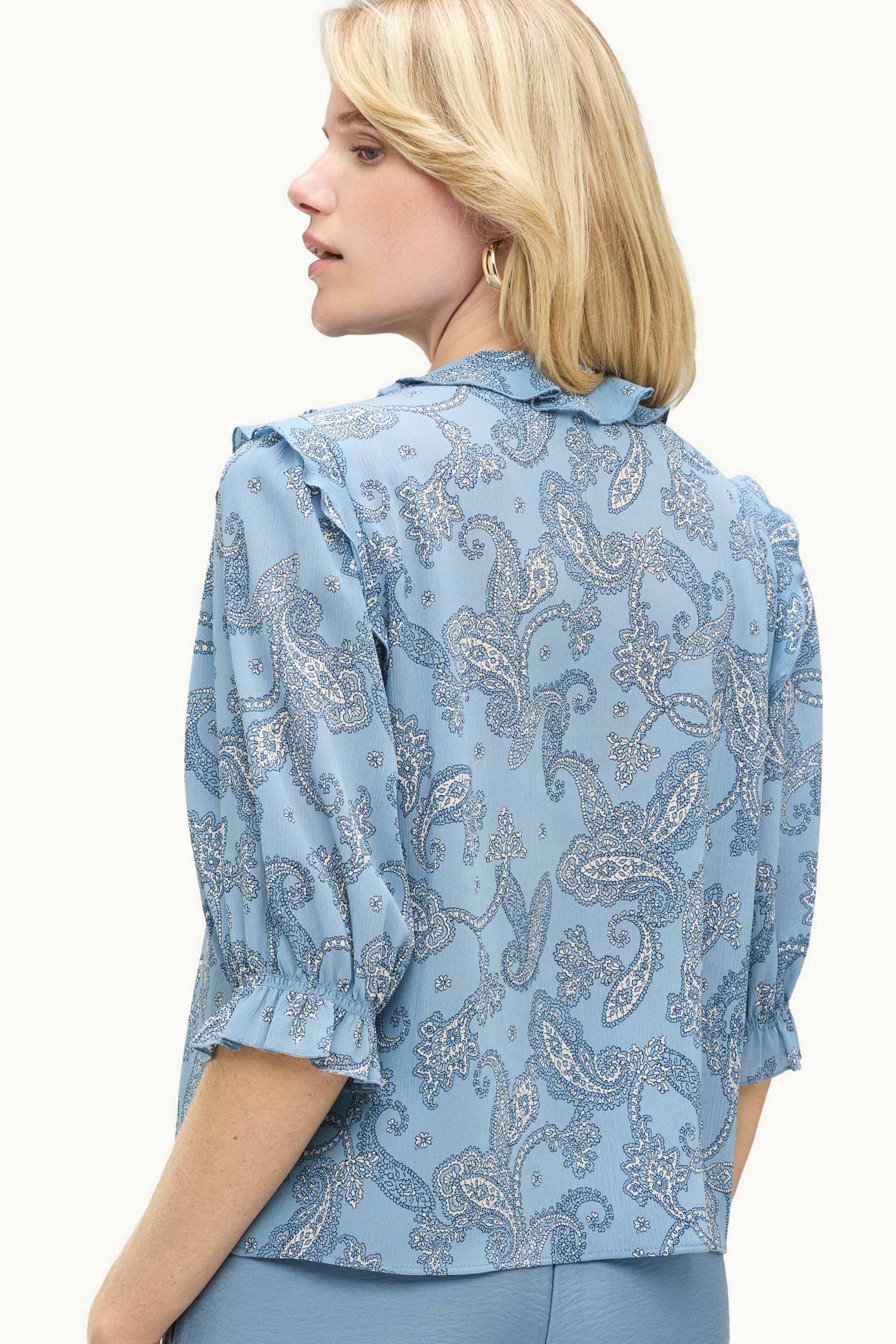 Blouse - patterned blue