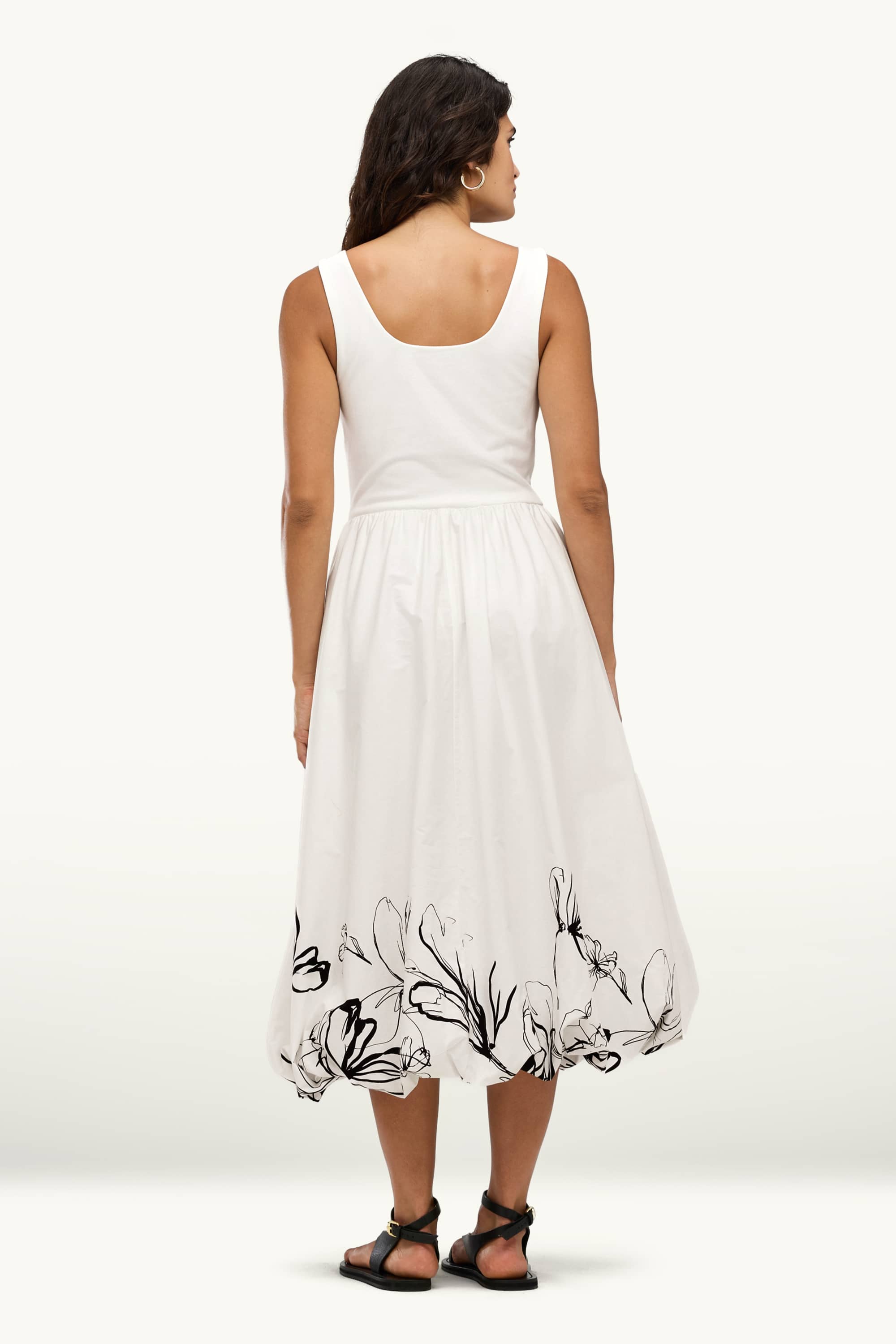 Fit & flare dress - floral white