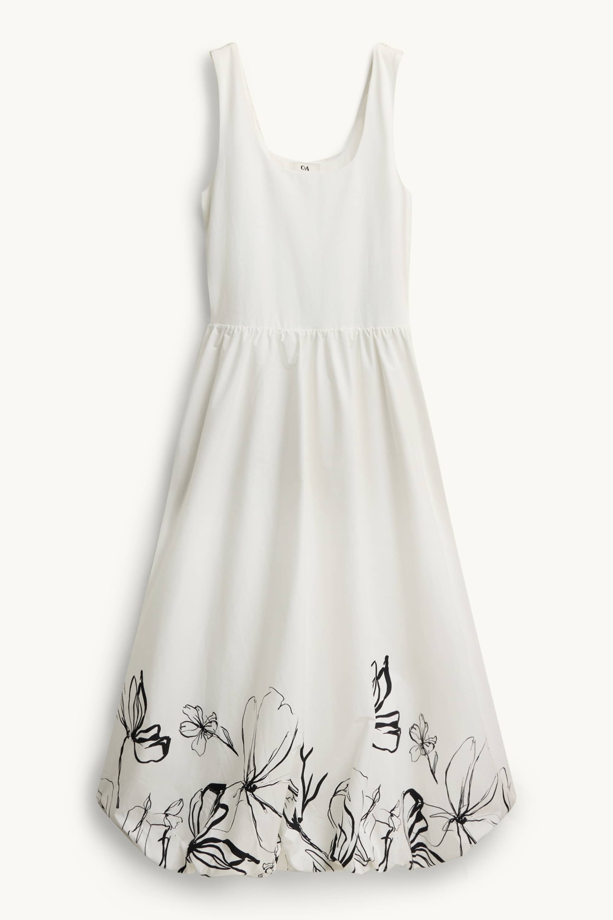 Fit & flare dress - floral white