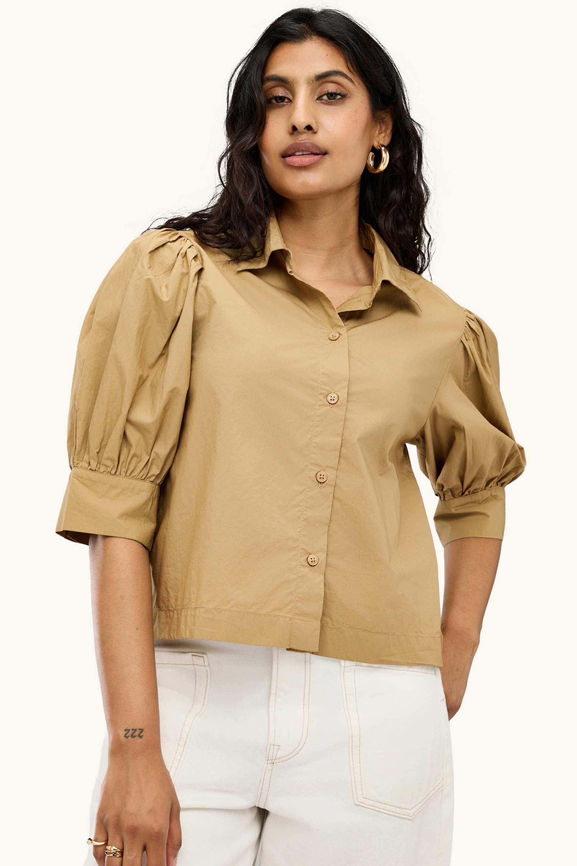 Shirt blouse beige