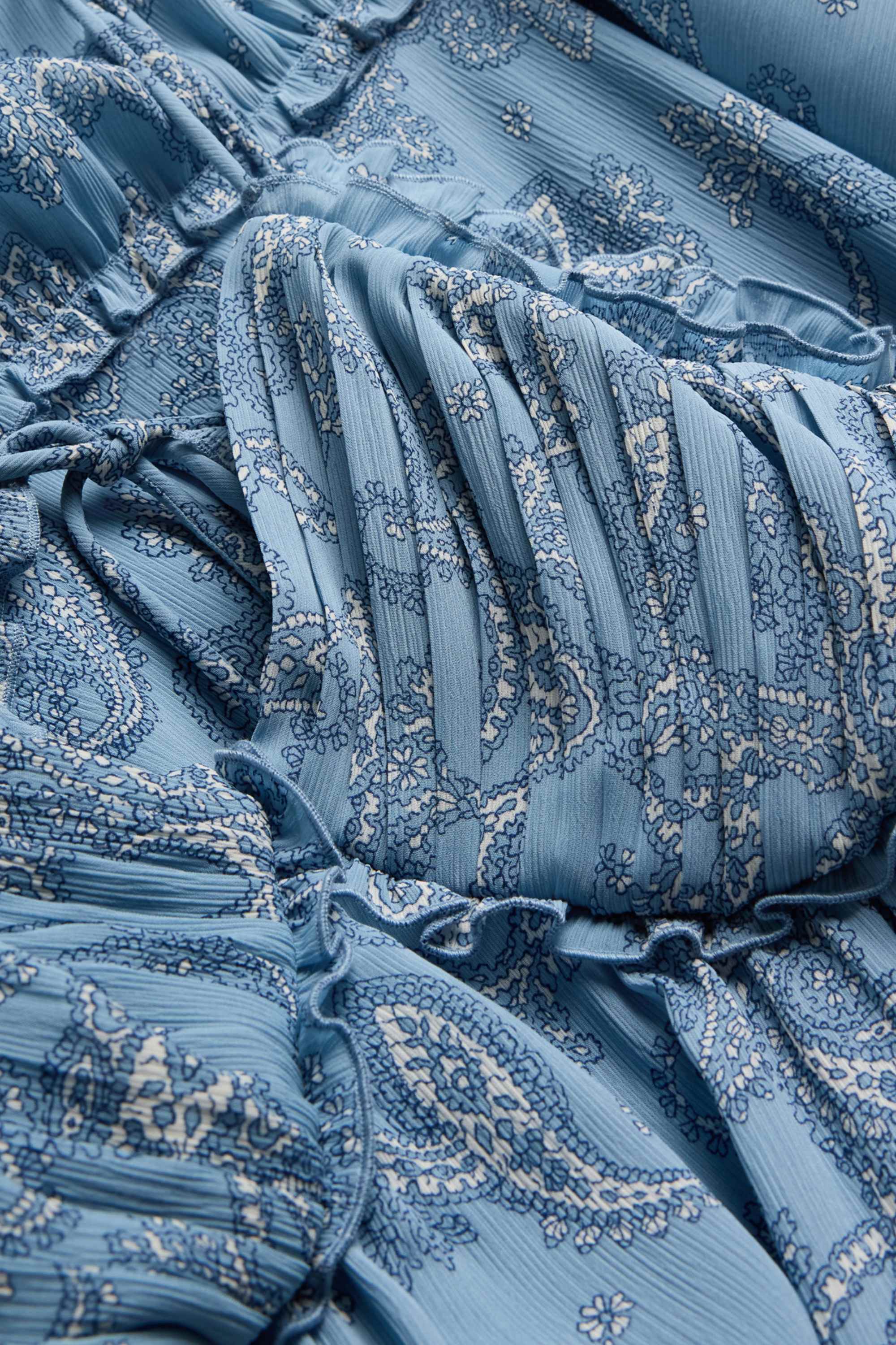 Chiffon dress - patterned blue