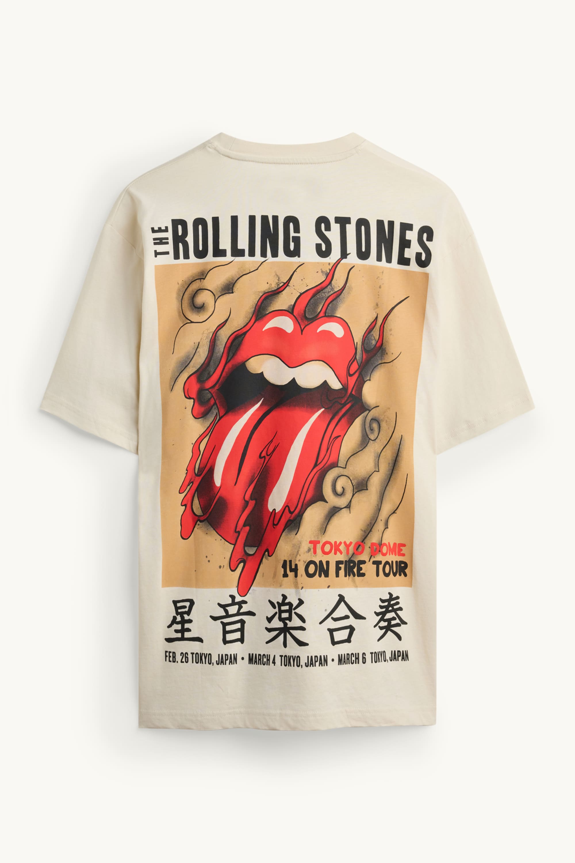 T-shirt - relaxed fit - Rolling Stones beige