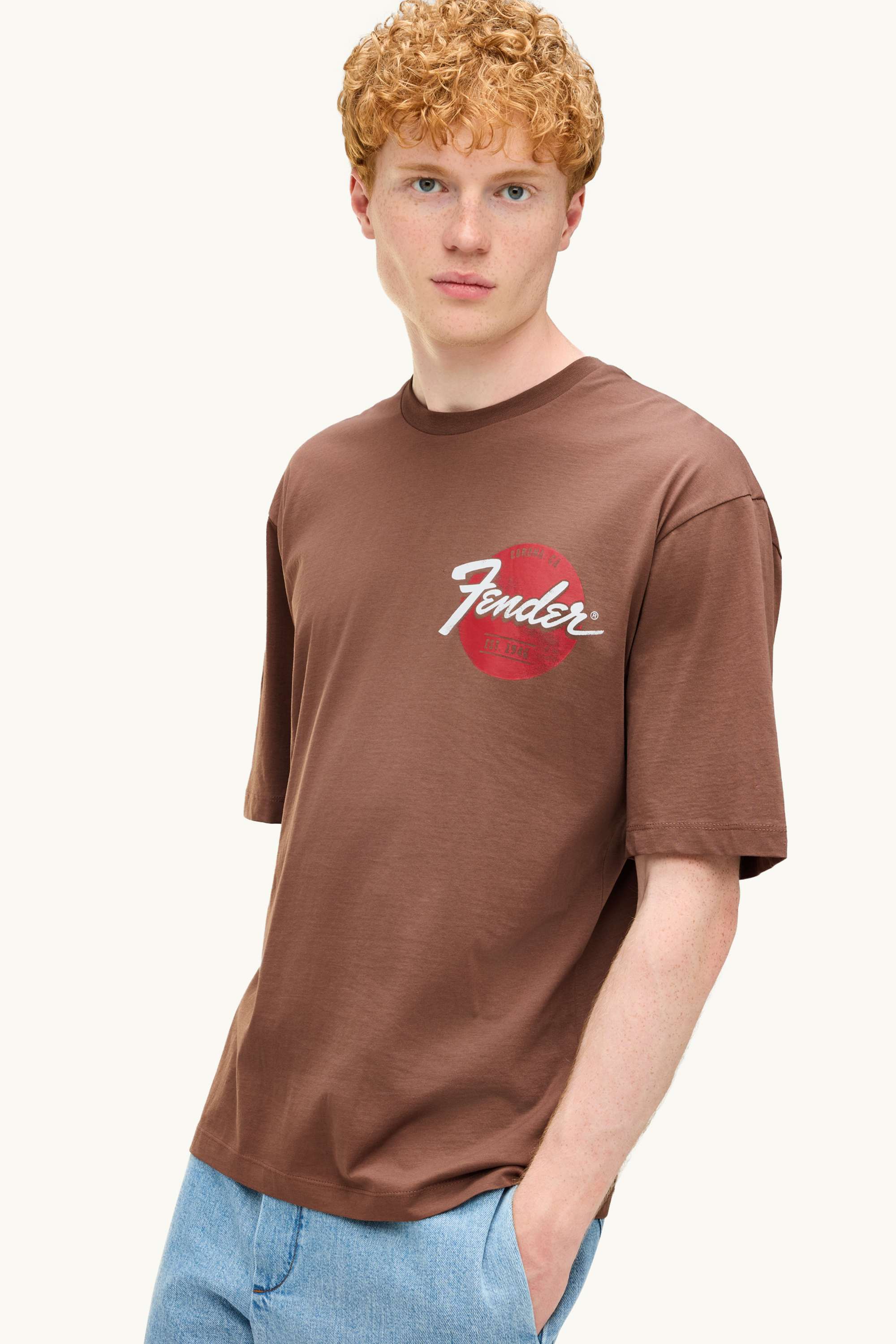 T-shirt - oversized - Fender brown