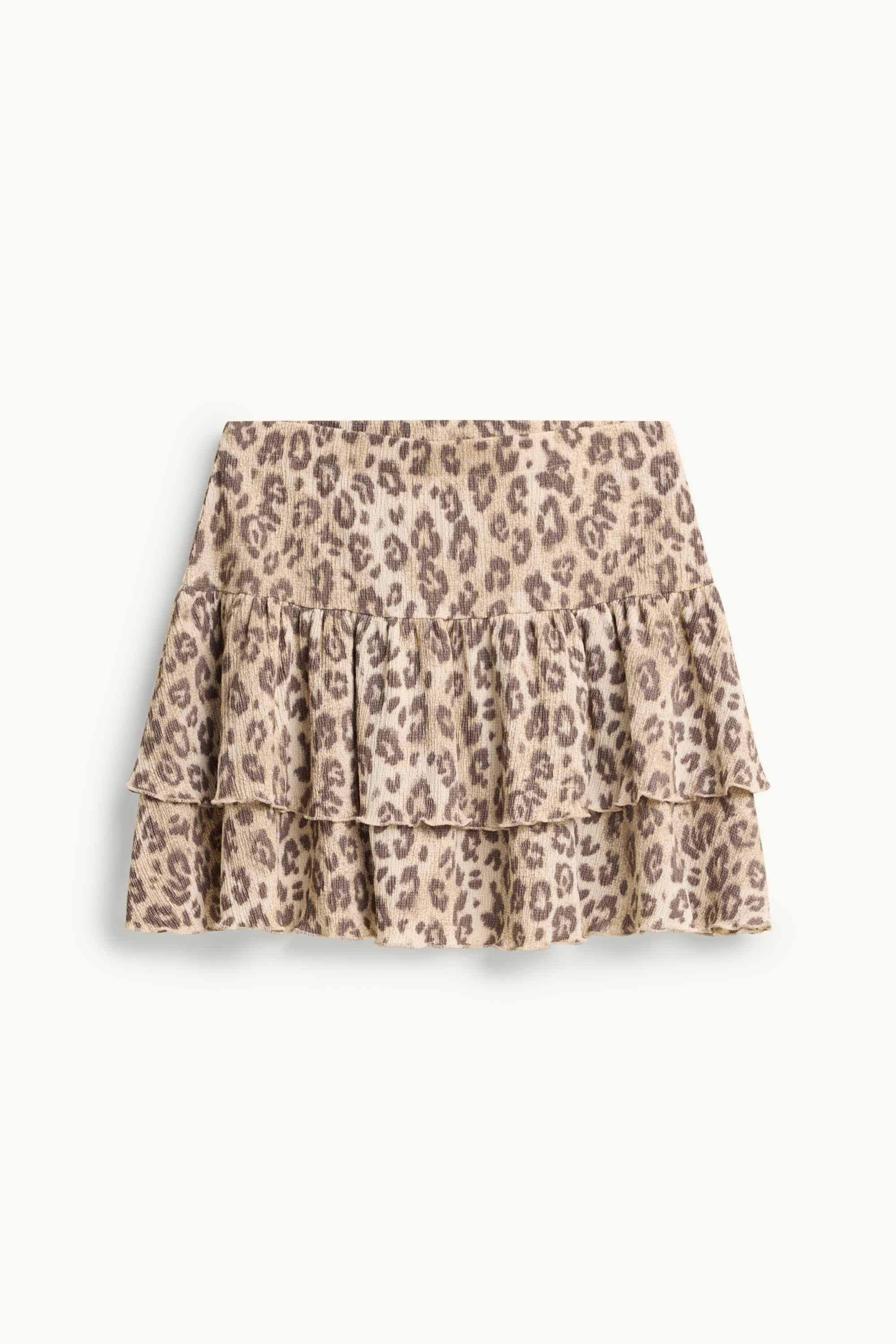 Skirt - leopard print beige