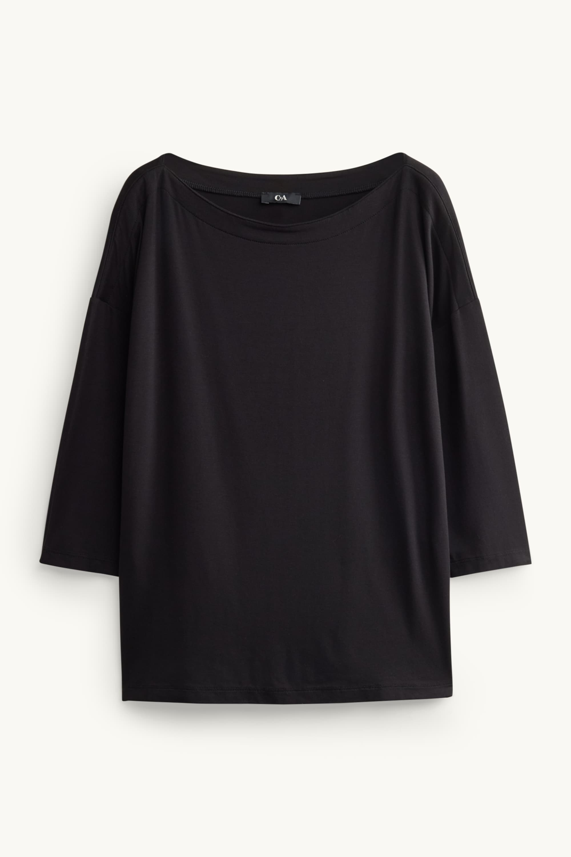 Long sleeve top- regular fit black