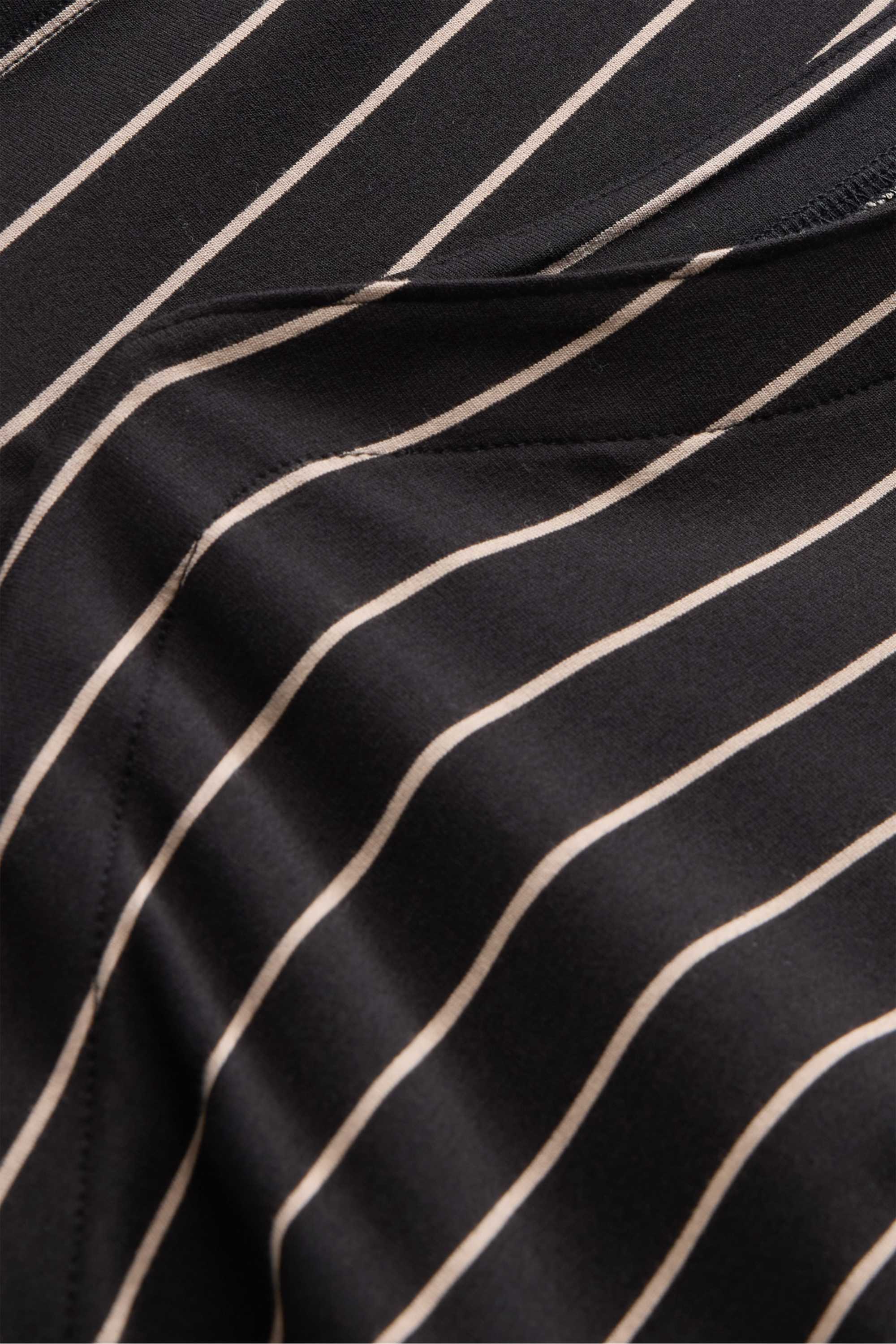 Long sleeve top - regular fit - striped black