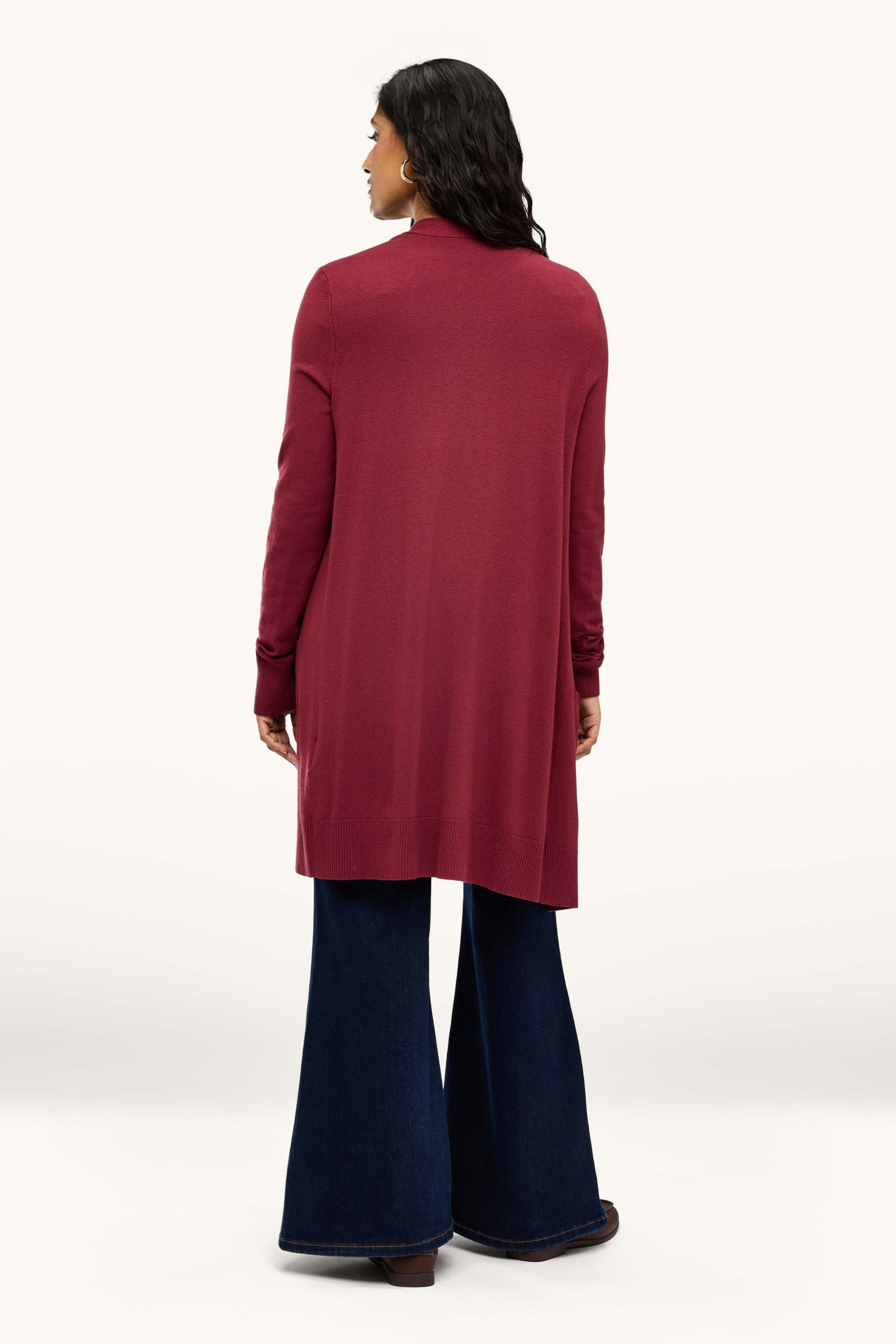 Long cardigan bordeaux