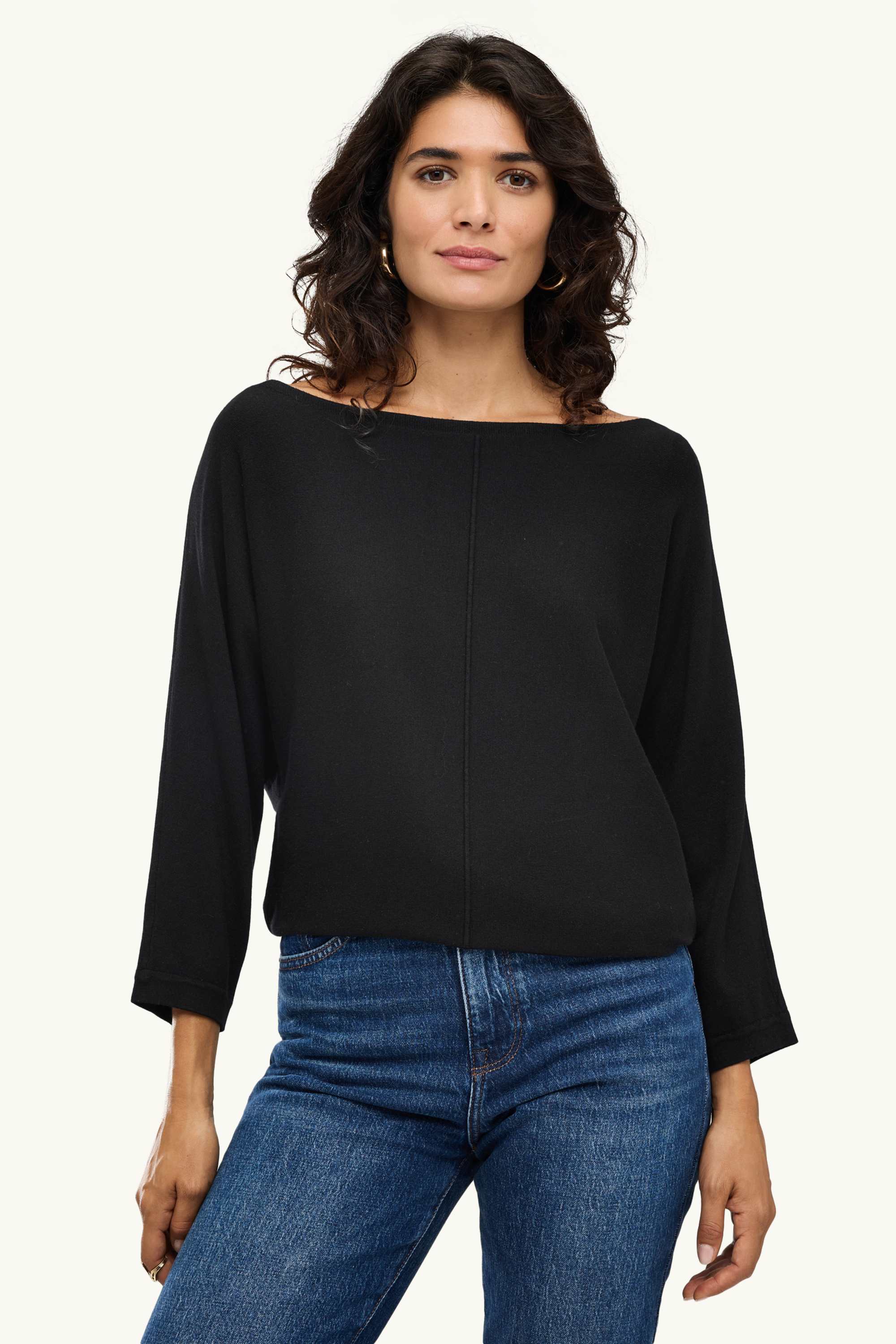 Fine knit jumper black