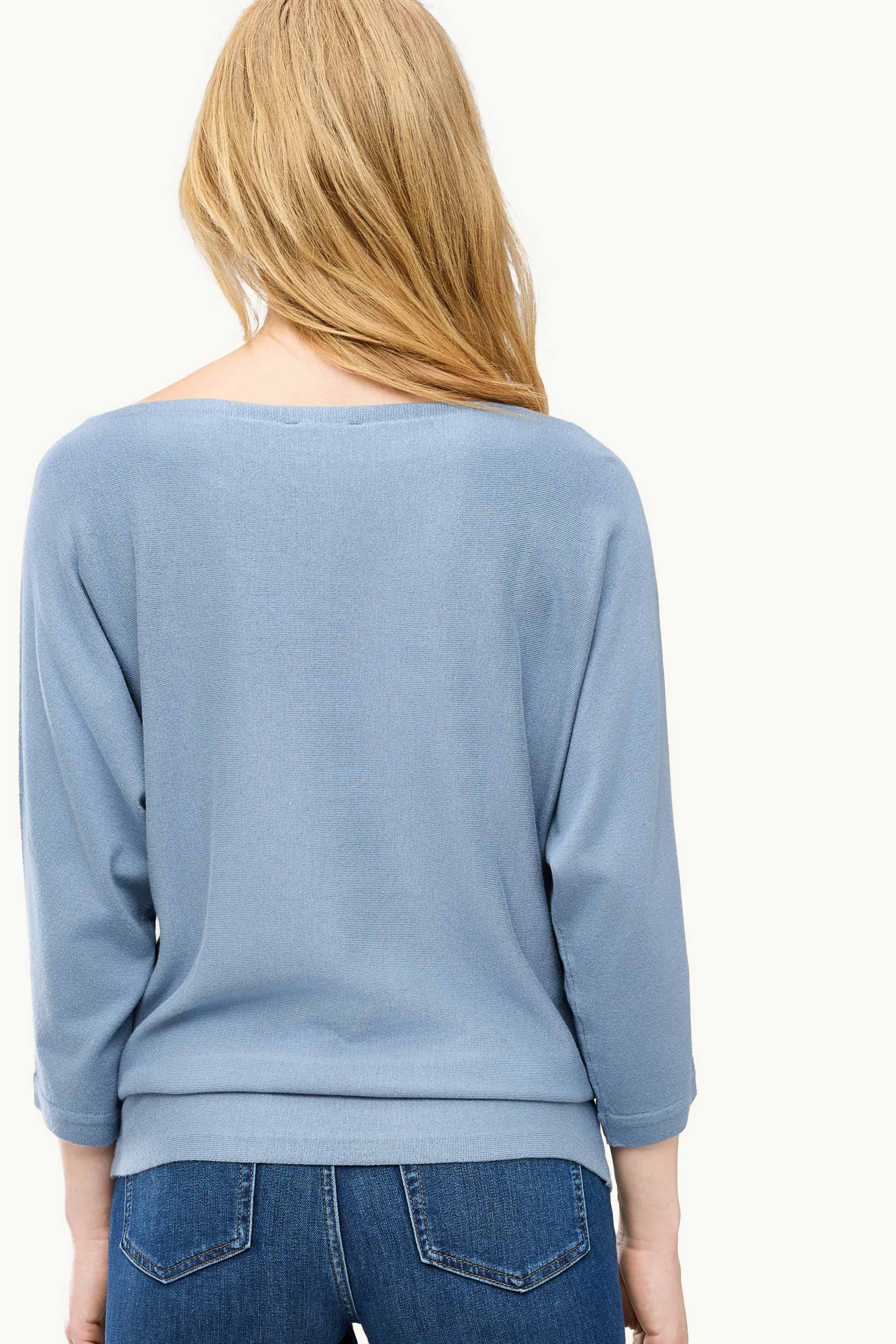 Fine knit jumper light blue