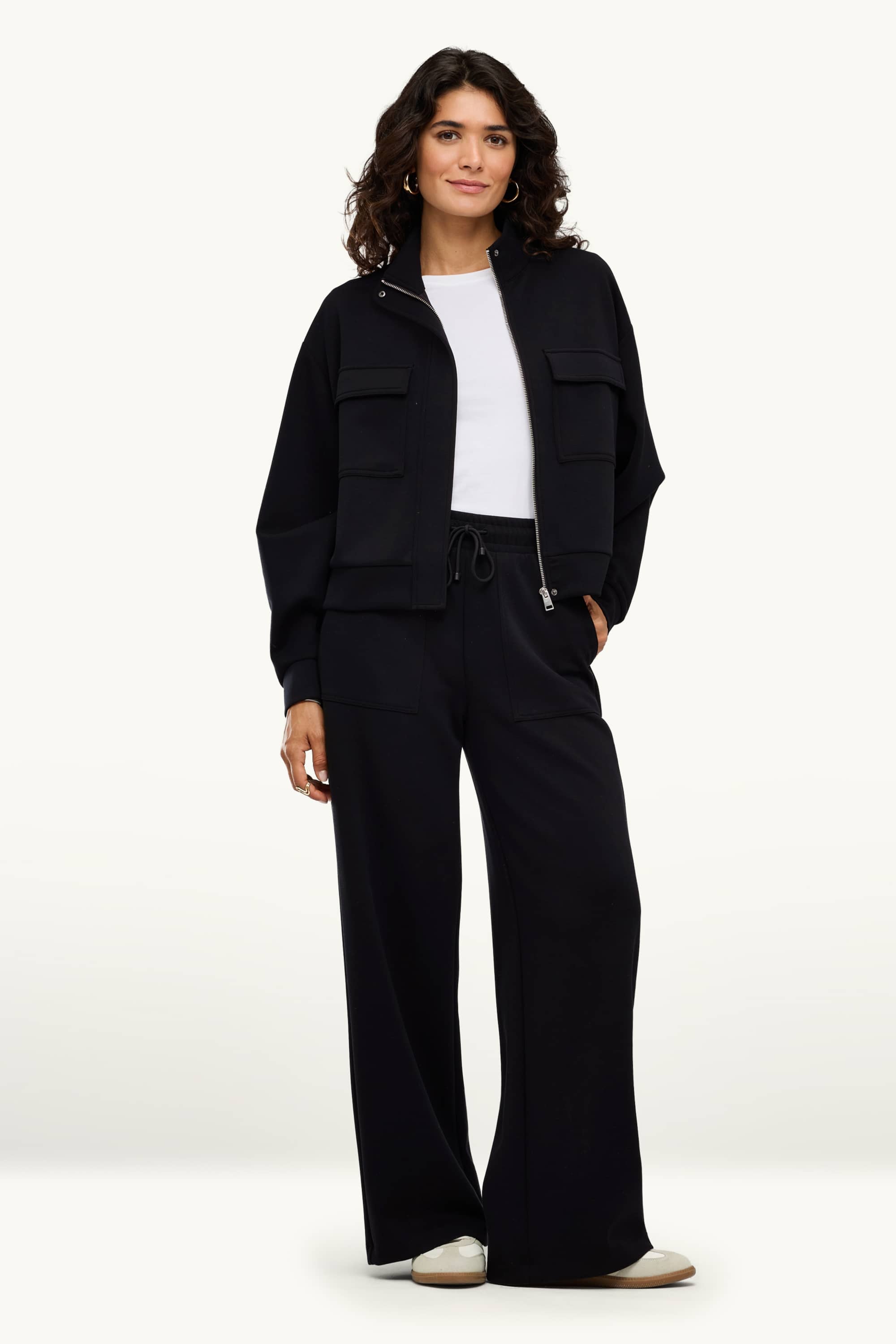 Zip-through sweatshirt black