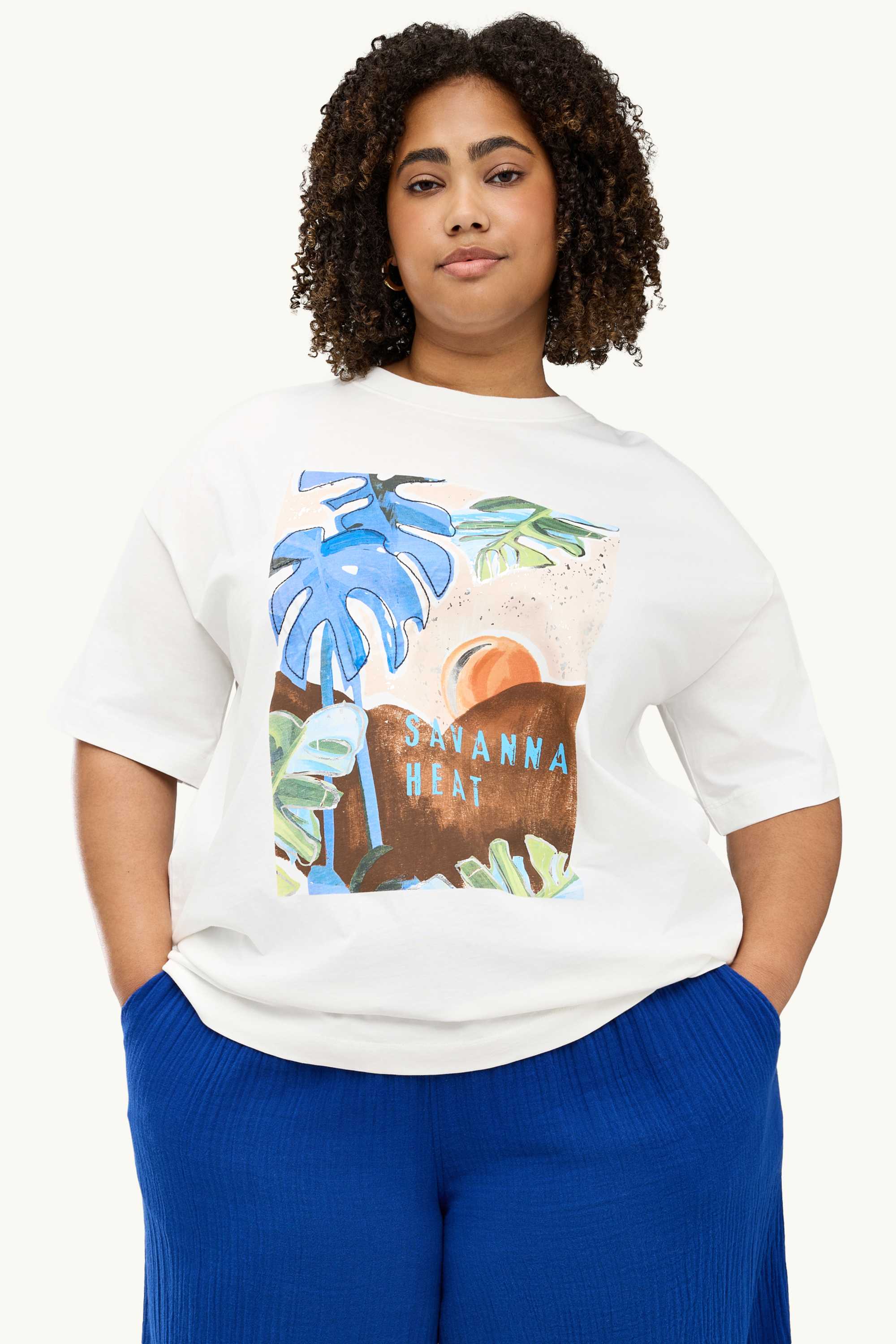 T-shirt - relaxed fit - shiny white