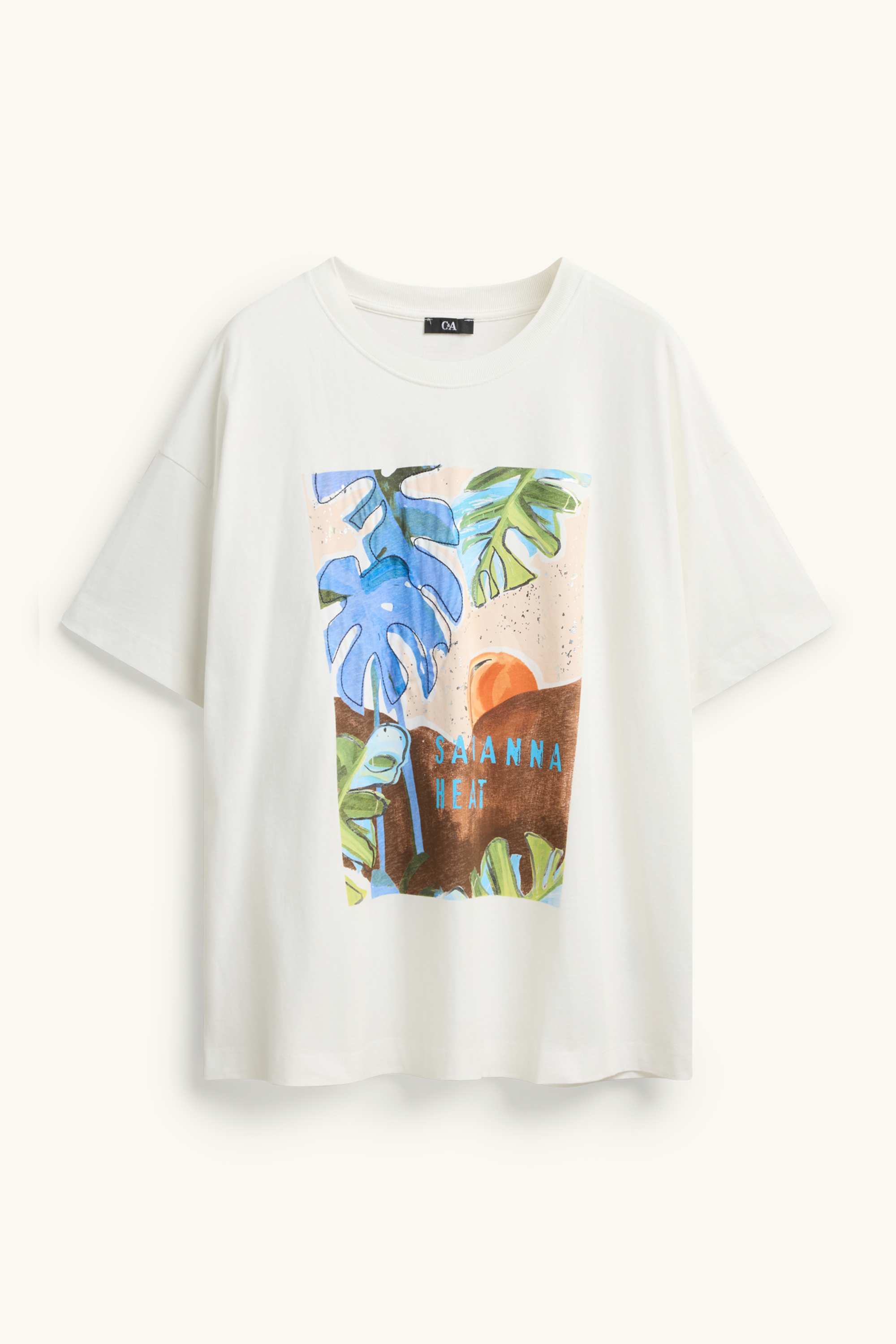 T-shirt - relaxed fit - shiny white