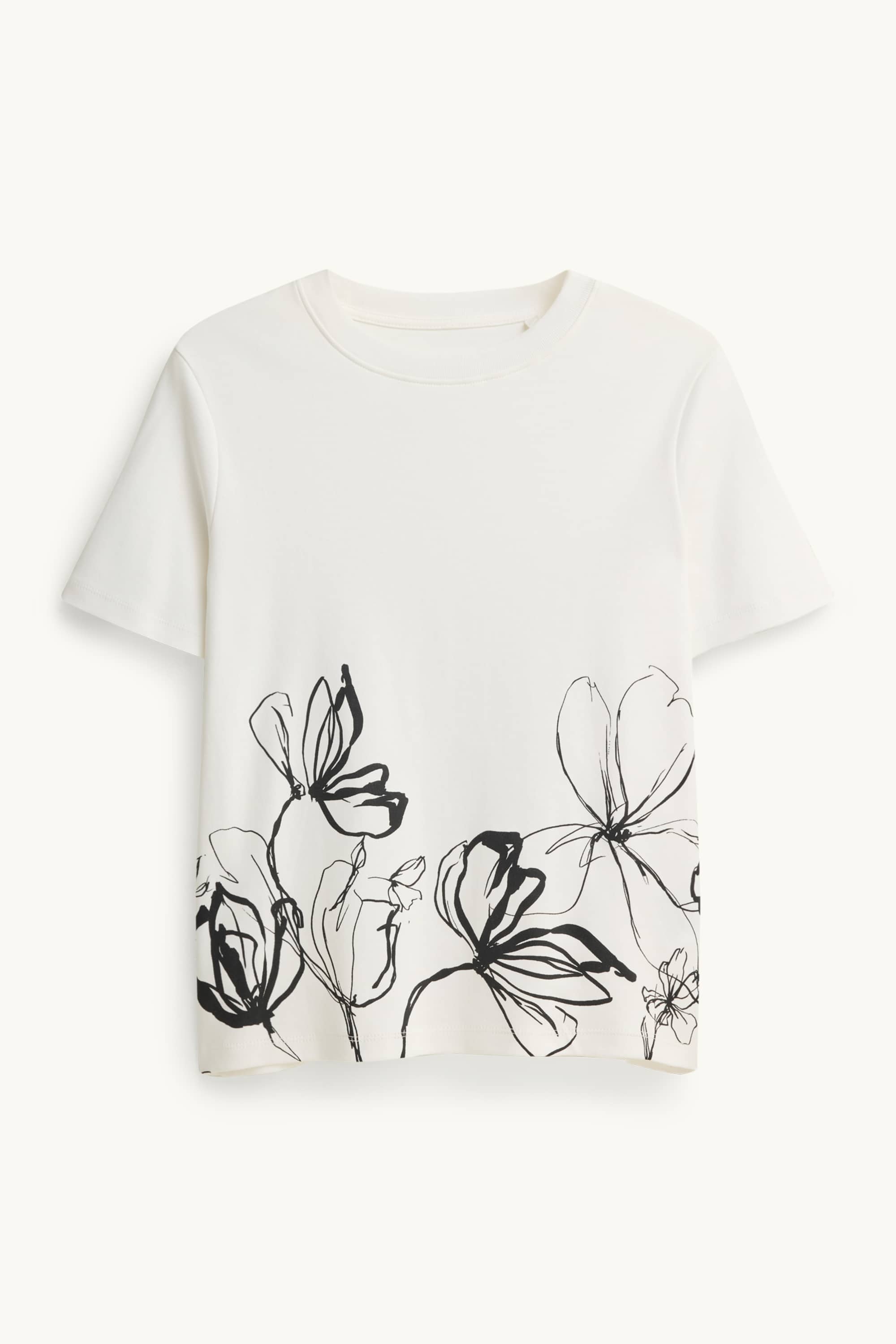 T-shirt - regular fit - floral white