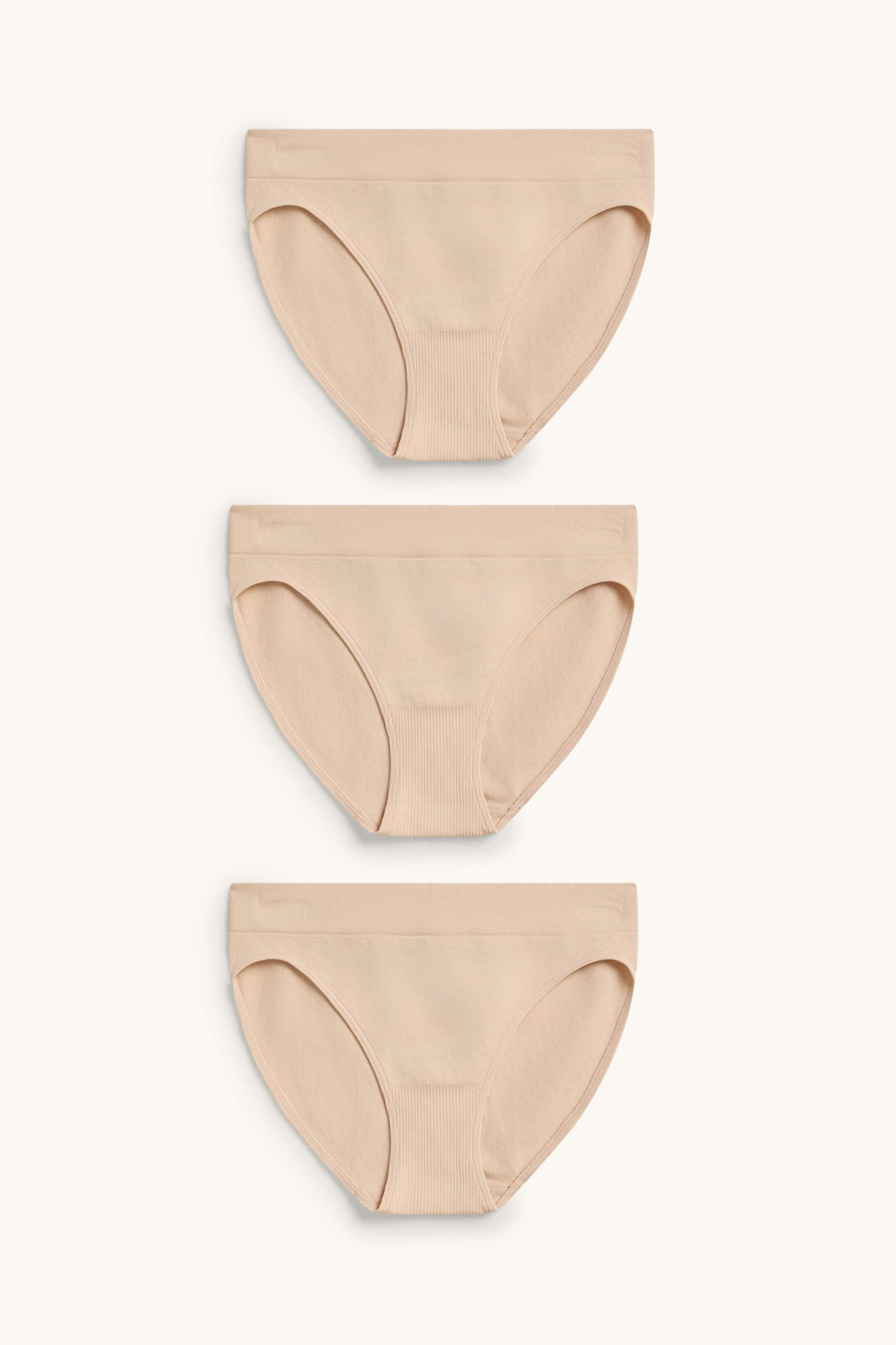 Multipack of 3 - knickers - seamless beige