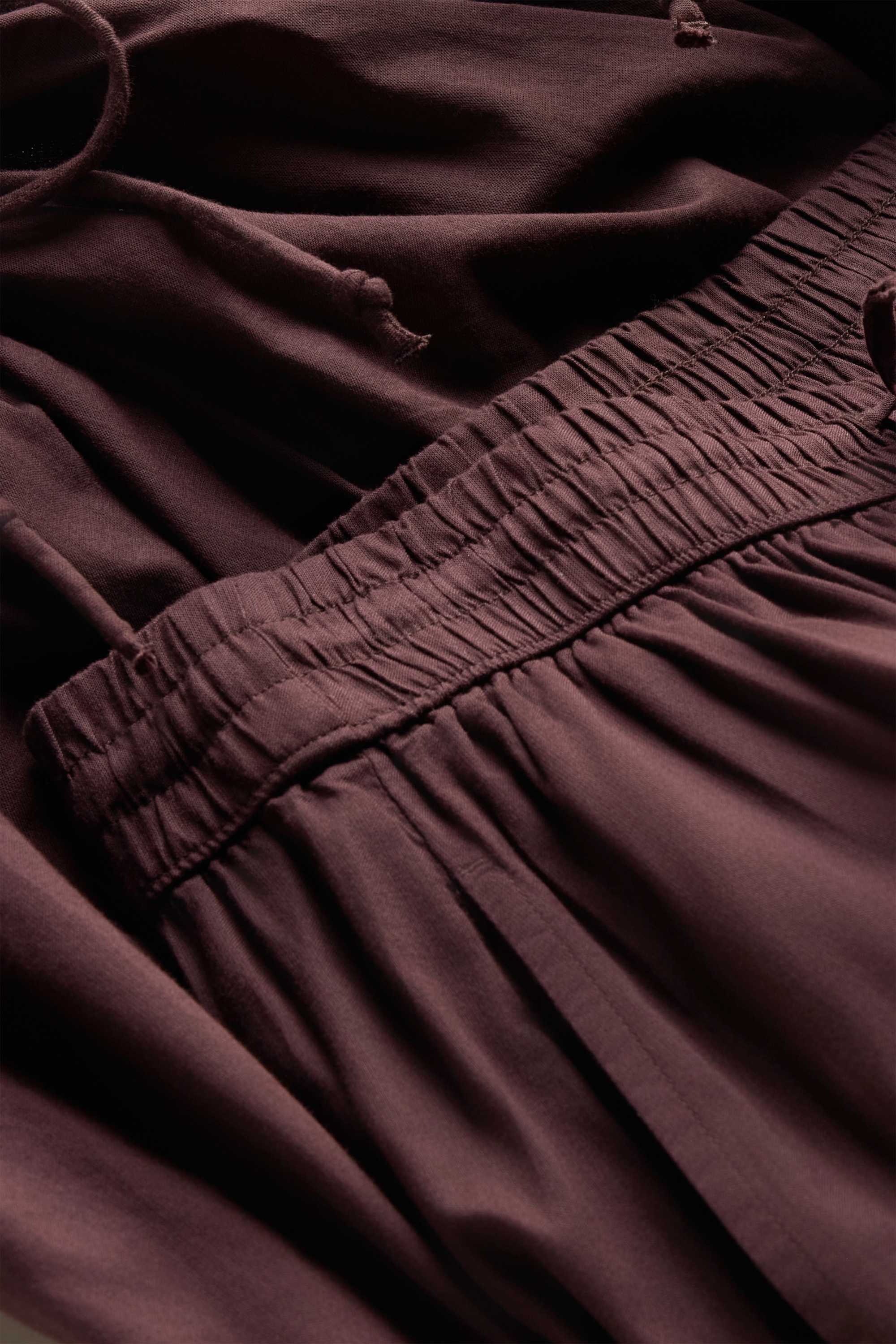 Harem trousers - mid-rise waist - balloon leg brown