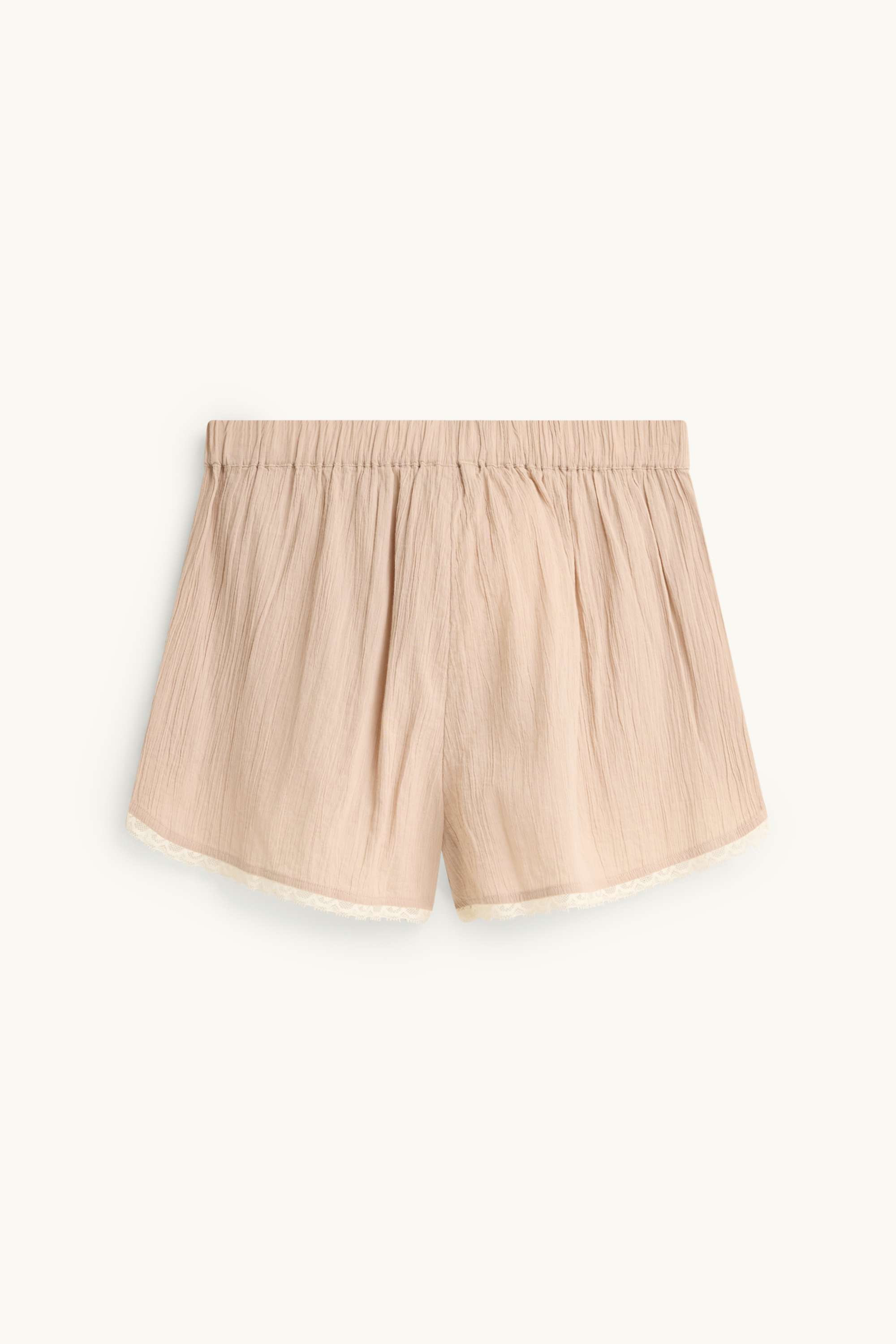 Shorts - mid-rise waist beige