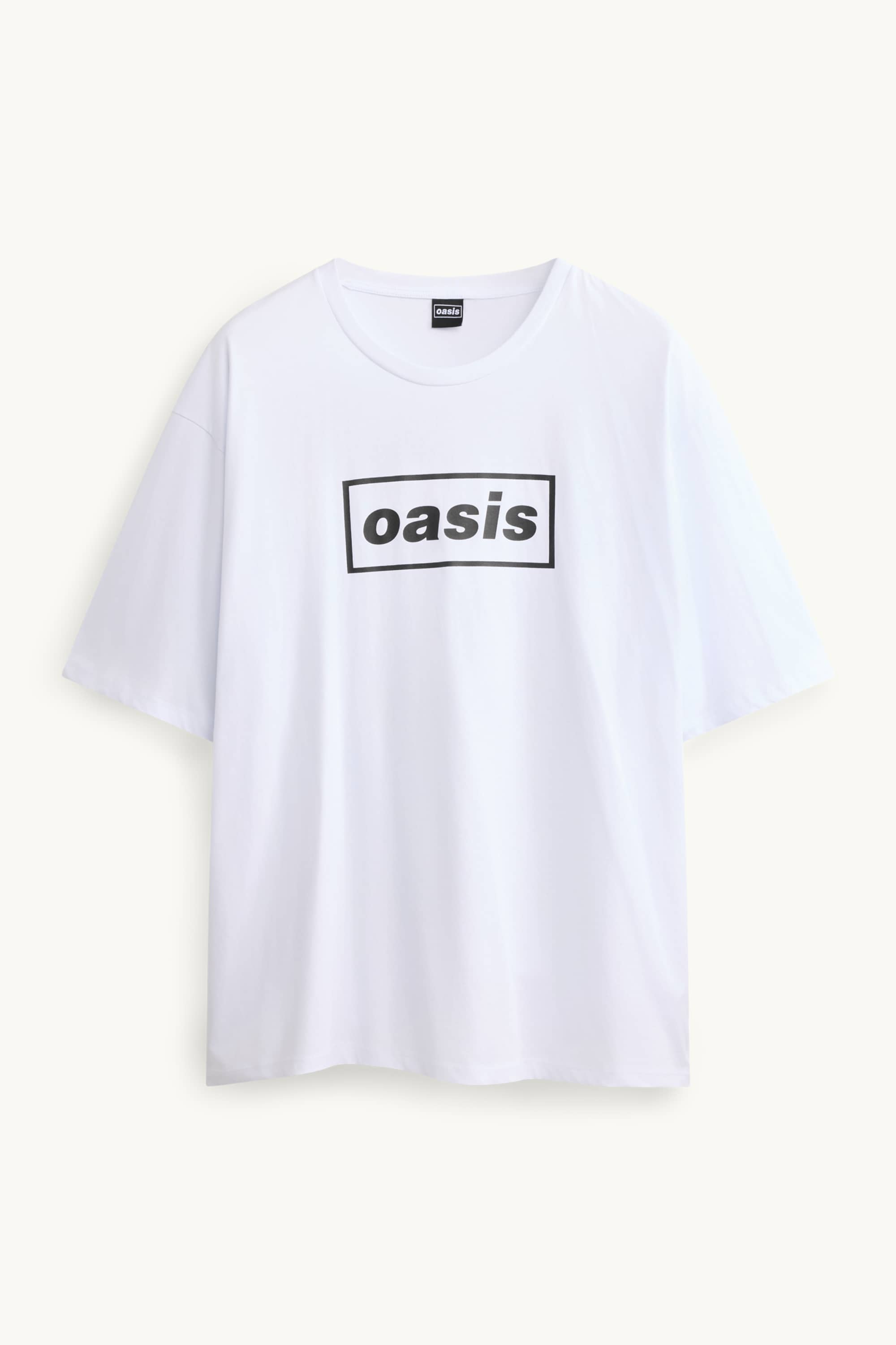 T-shirt - oversized - Oasis white / black