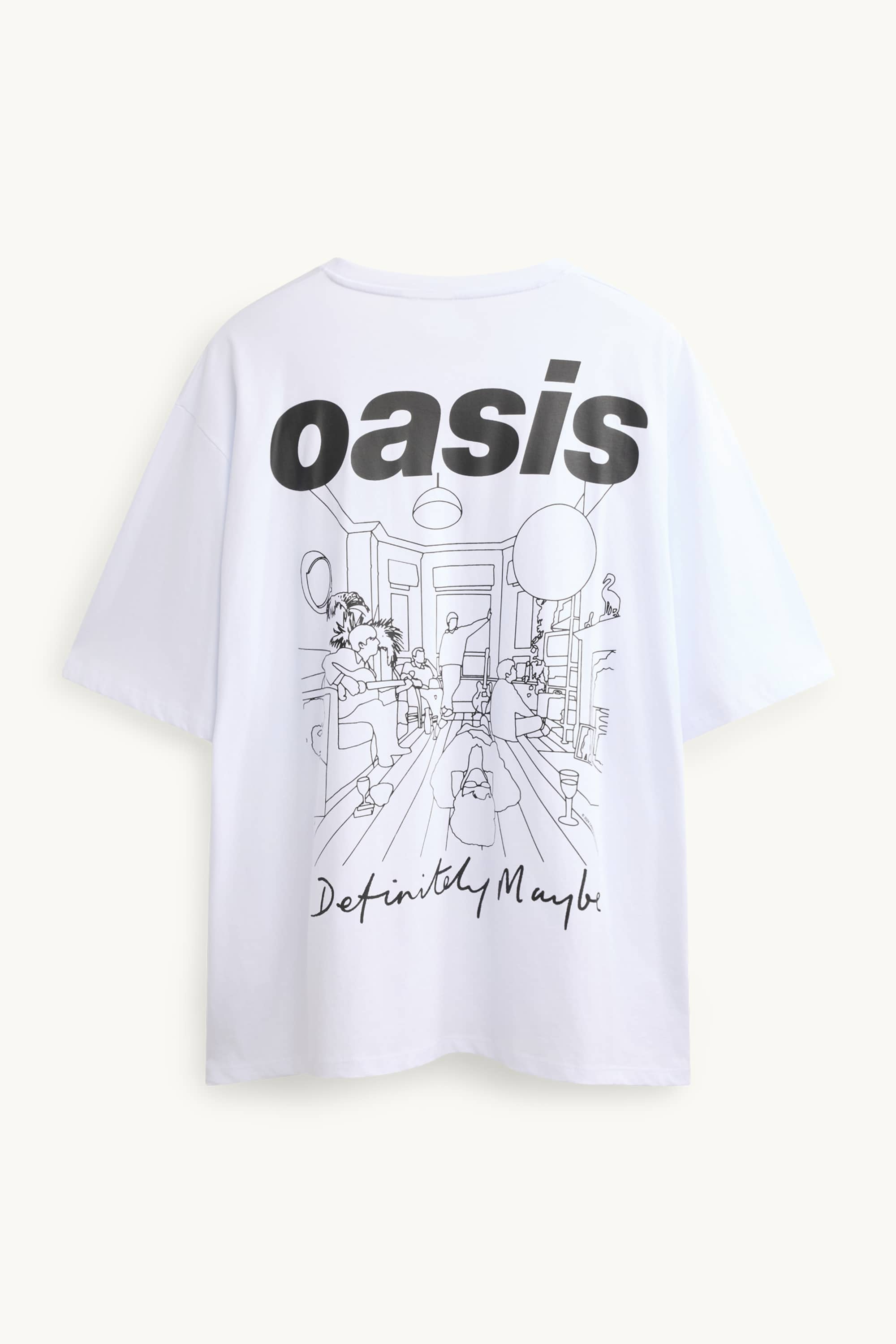 T-shirt - oversized - Oasis white / black