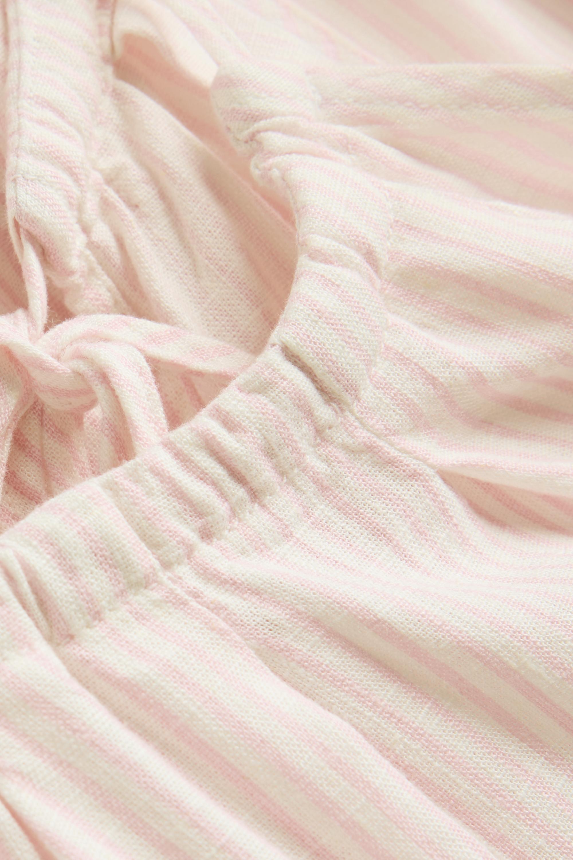 Blouse top - striped white / rose