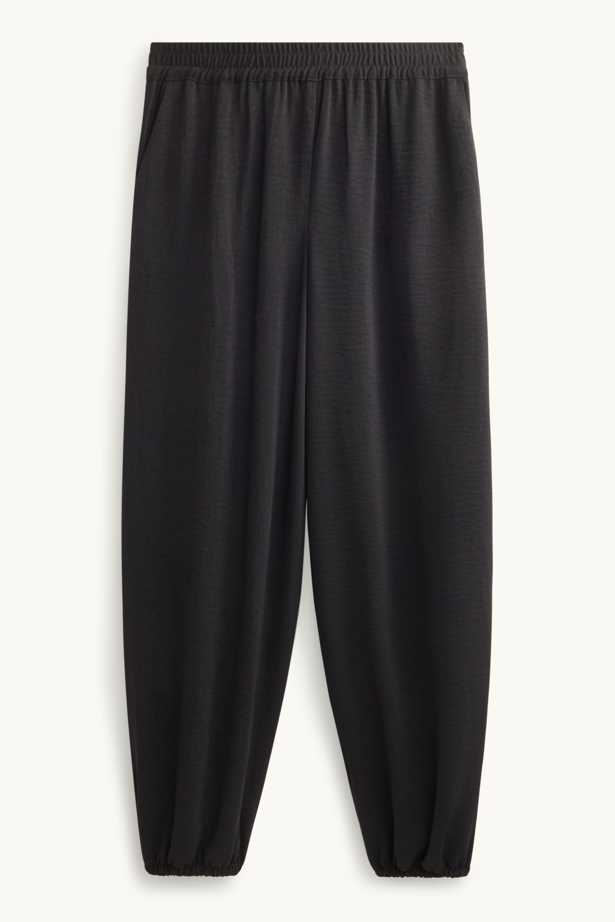 Harem trousers - mid-rise waist - balloon leg black