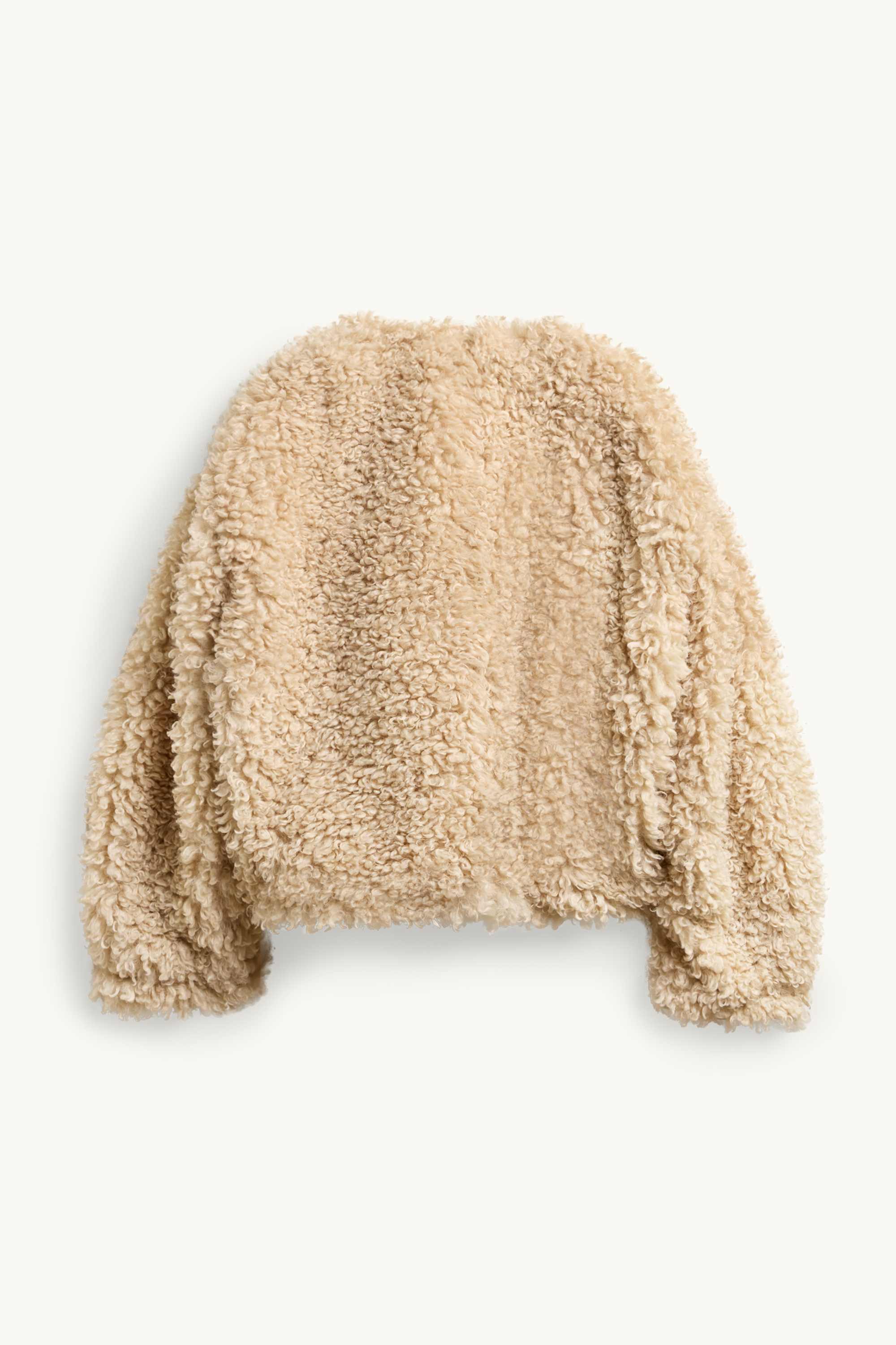 Teddy fur jacket beige