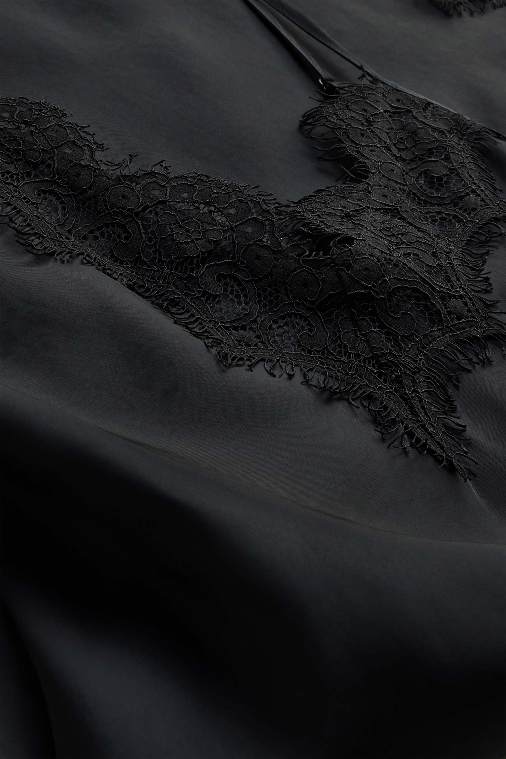 Satin dress - straight fit black