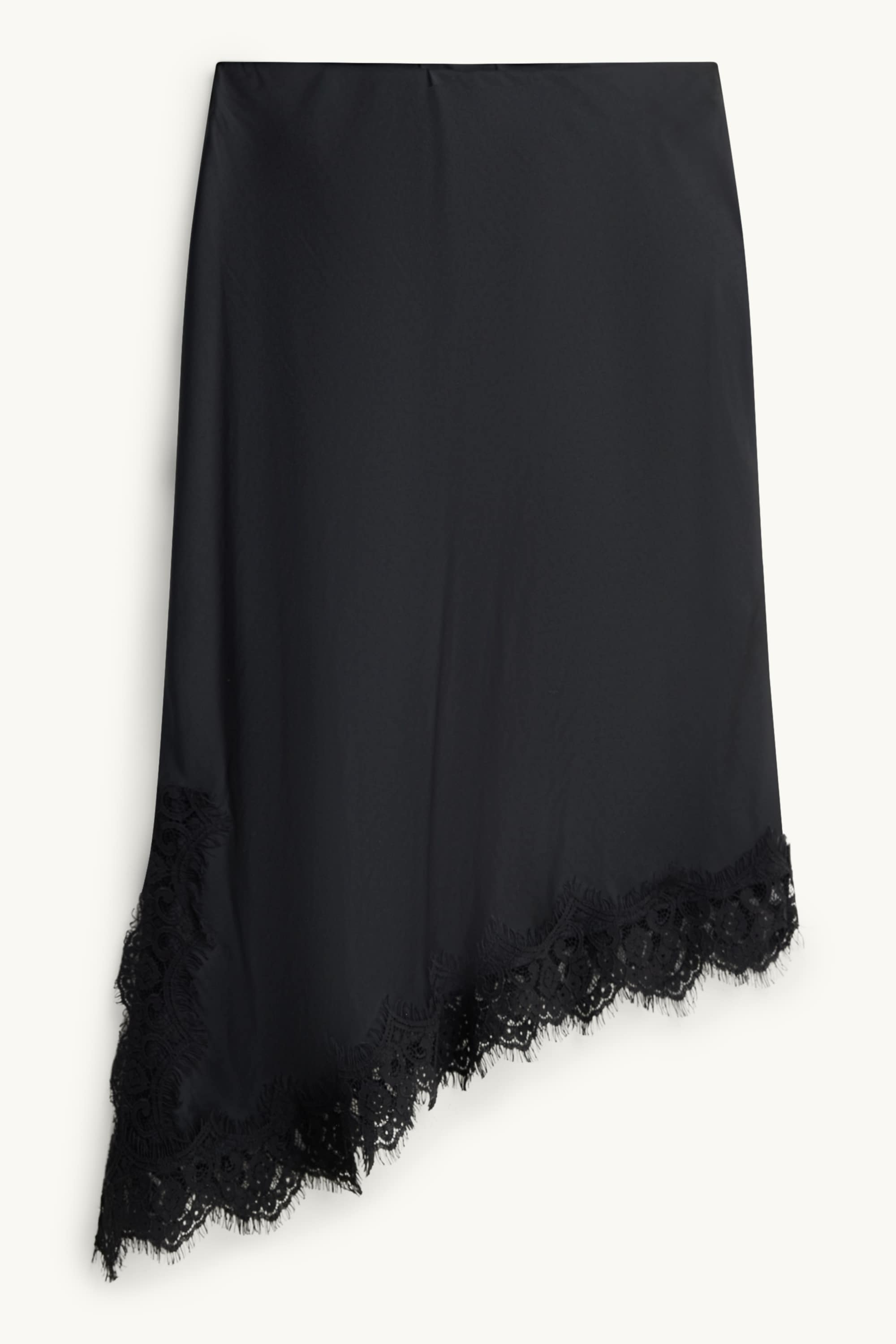 Satin skirt black