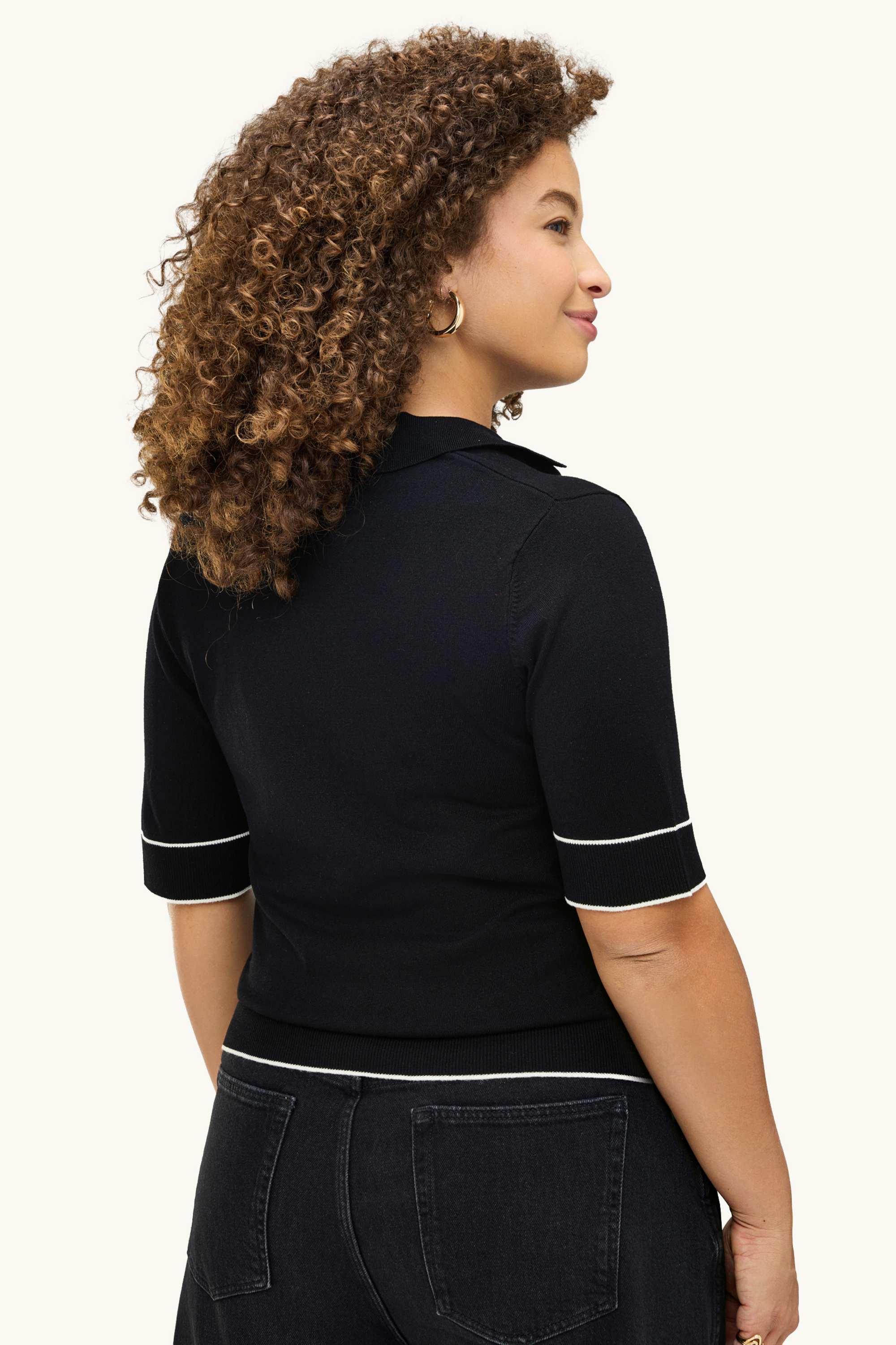 Jumper - short sleeve black / white