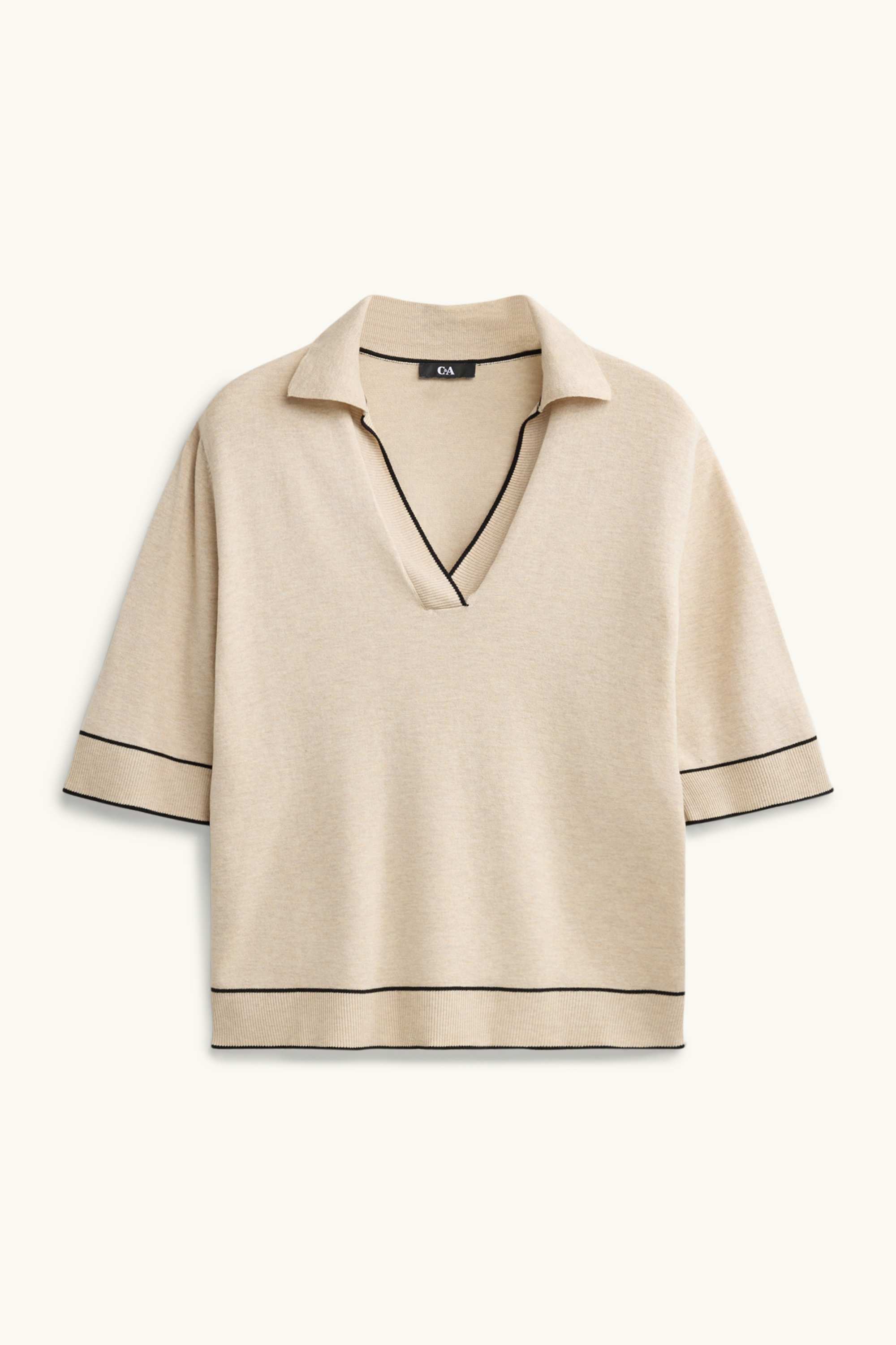 Jumper - short sleeve beige