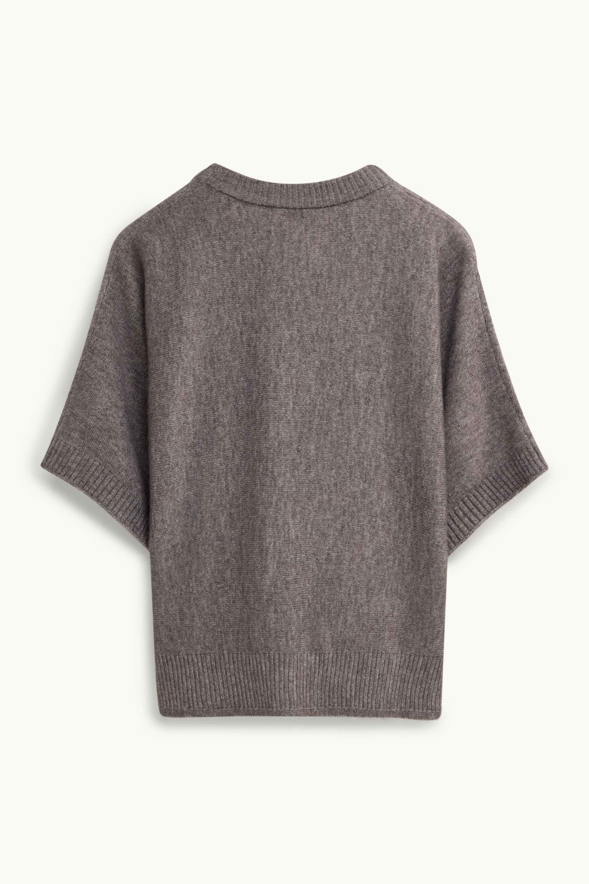 Knitted jumper - short sleeve gray