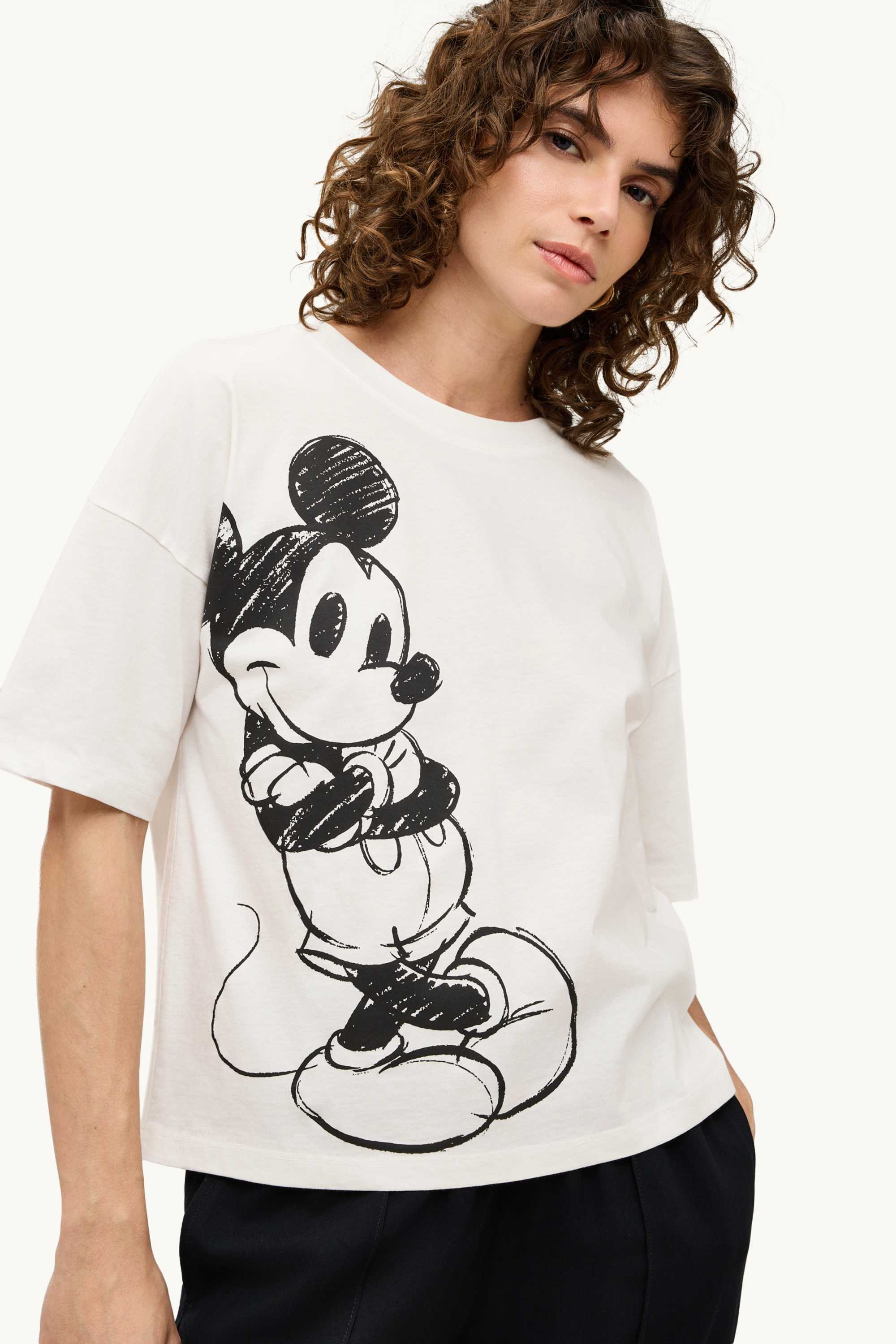 T-shirt - relaxed fit - Mickey Mouse white