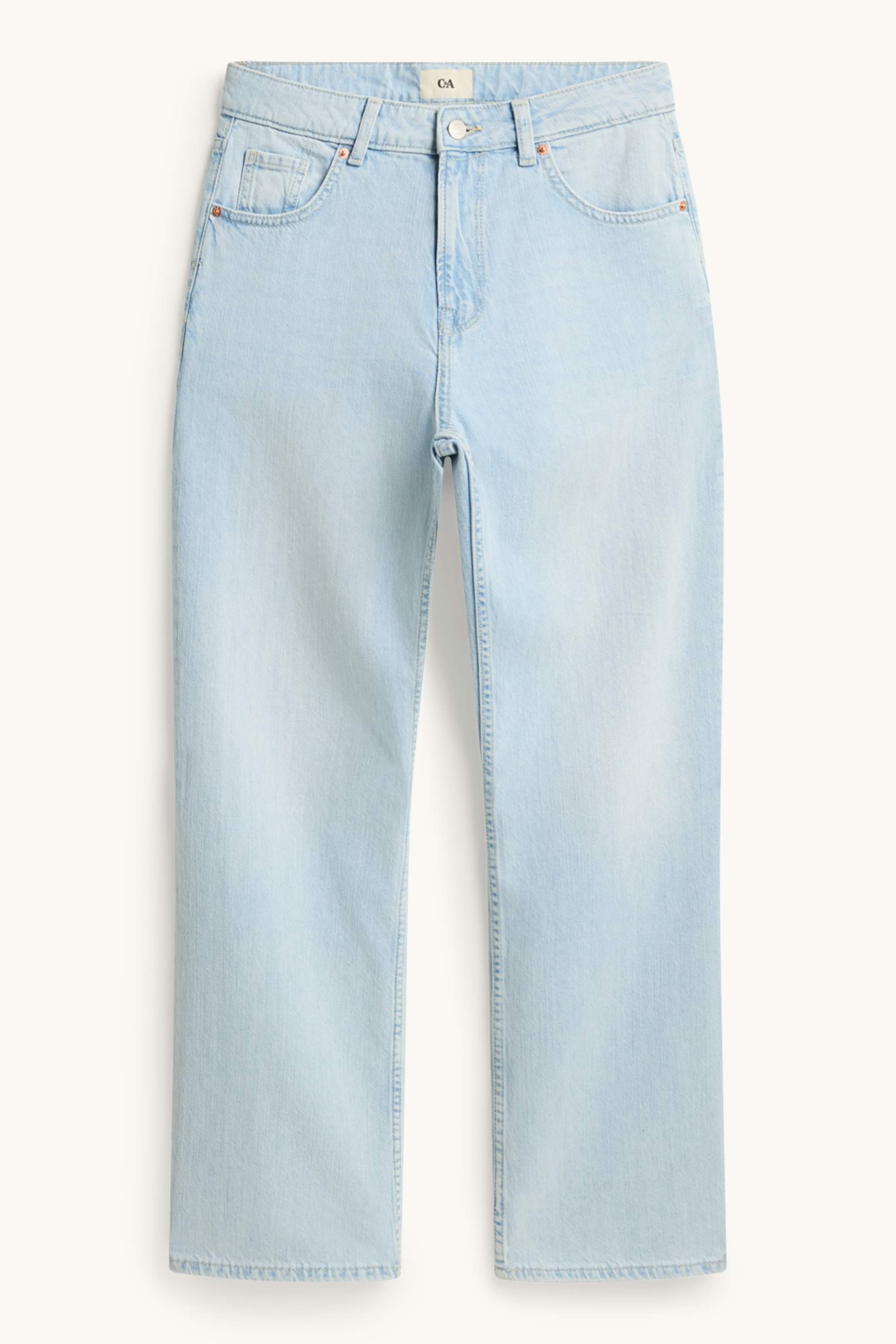 Baggy jeans - mid-rise waist light blue