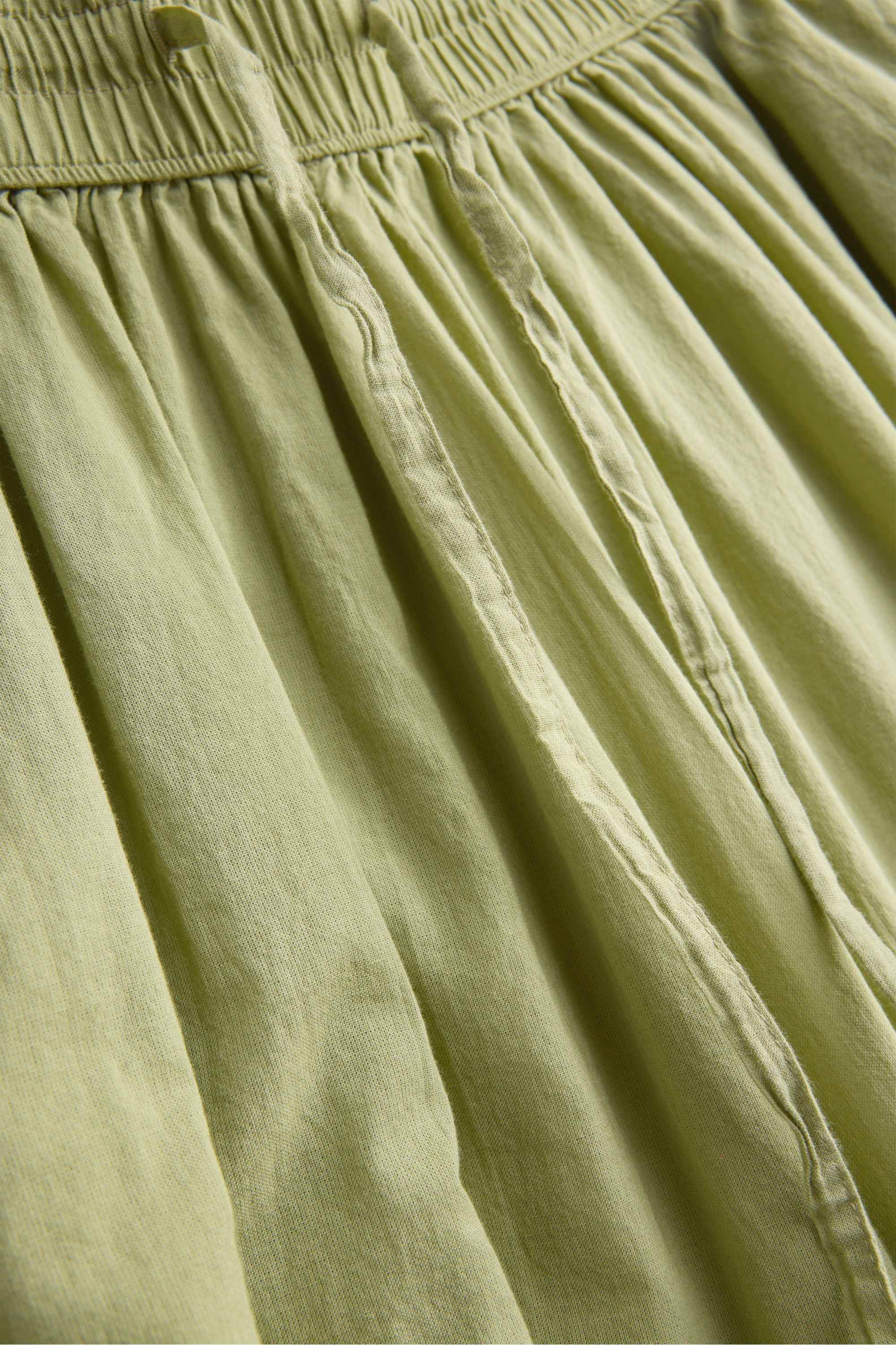 Harem trousers - mid-rise waist - balloon leg green