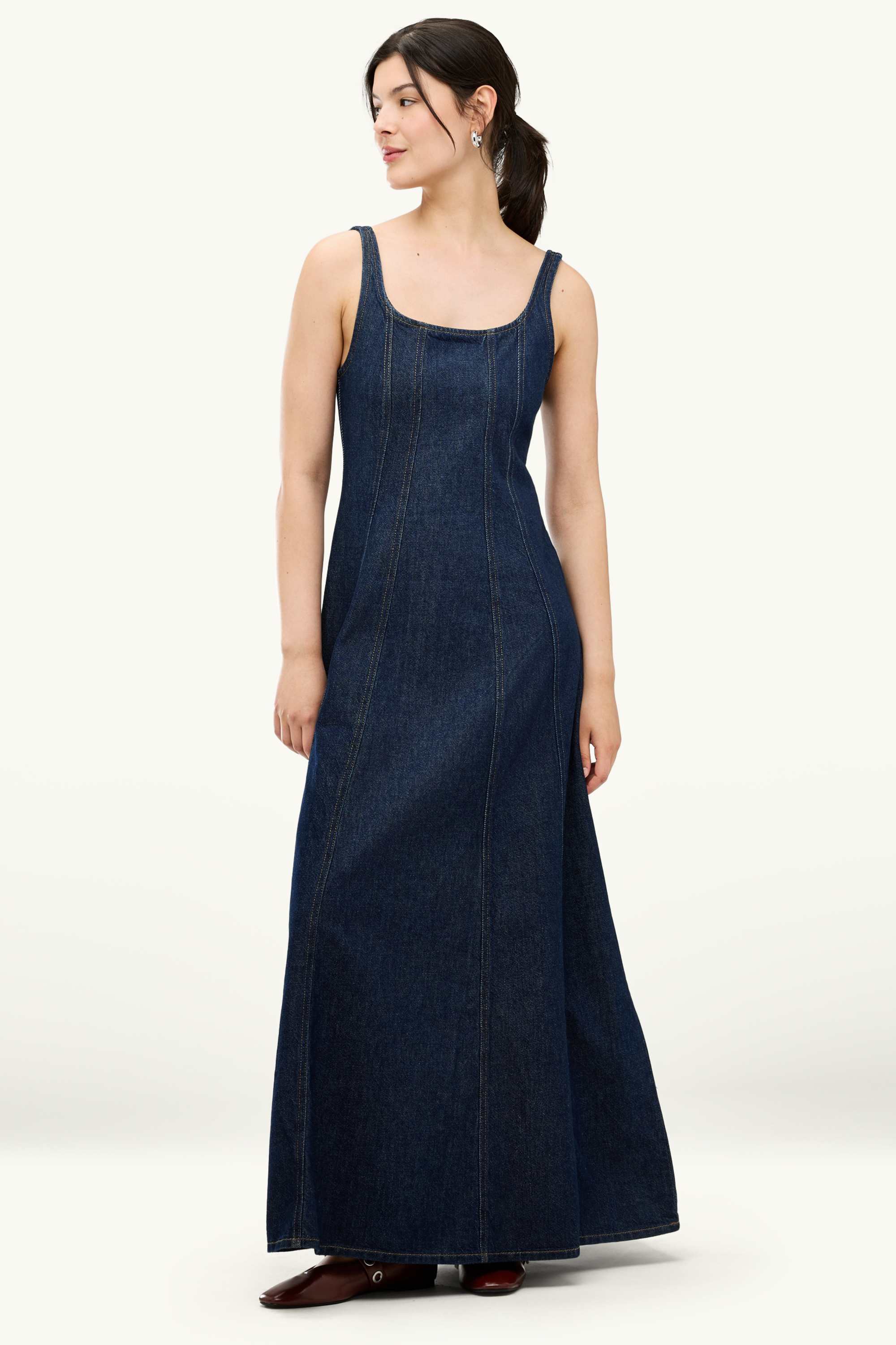 A-line dress - denim look denim-dark blue
