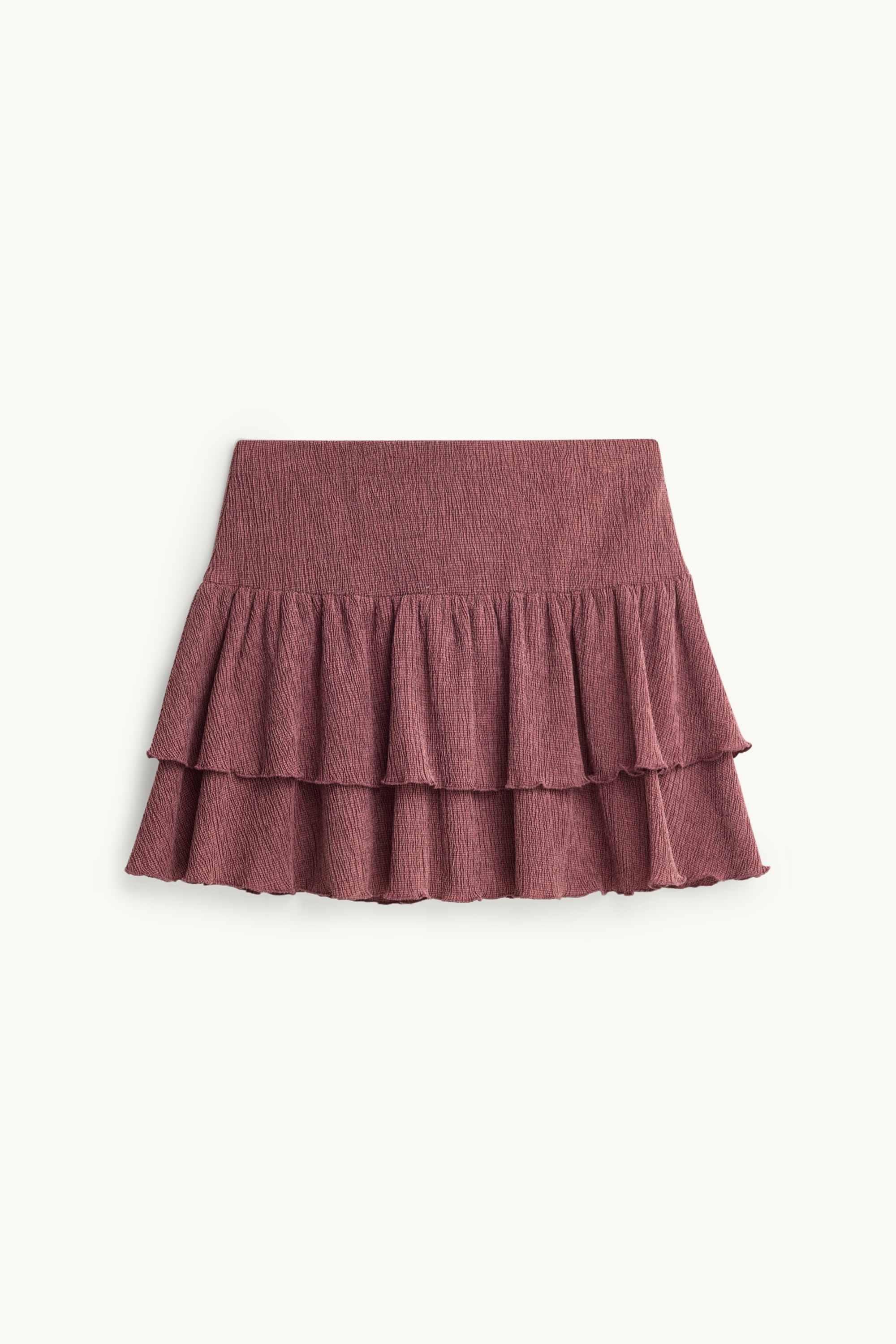 Miniskirt - textured bordeaux