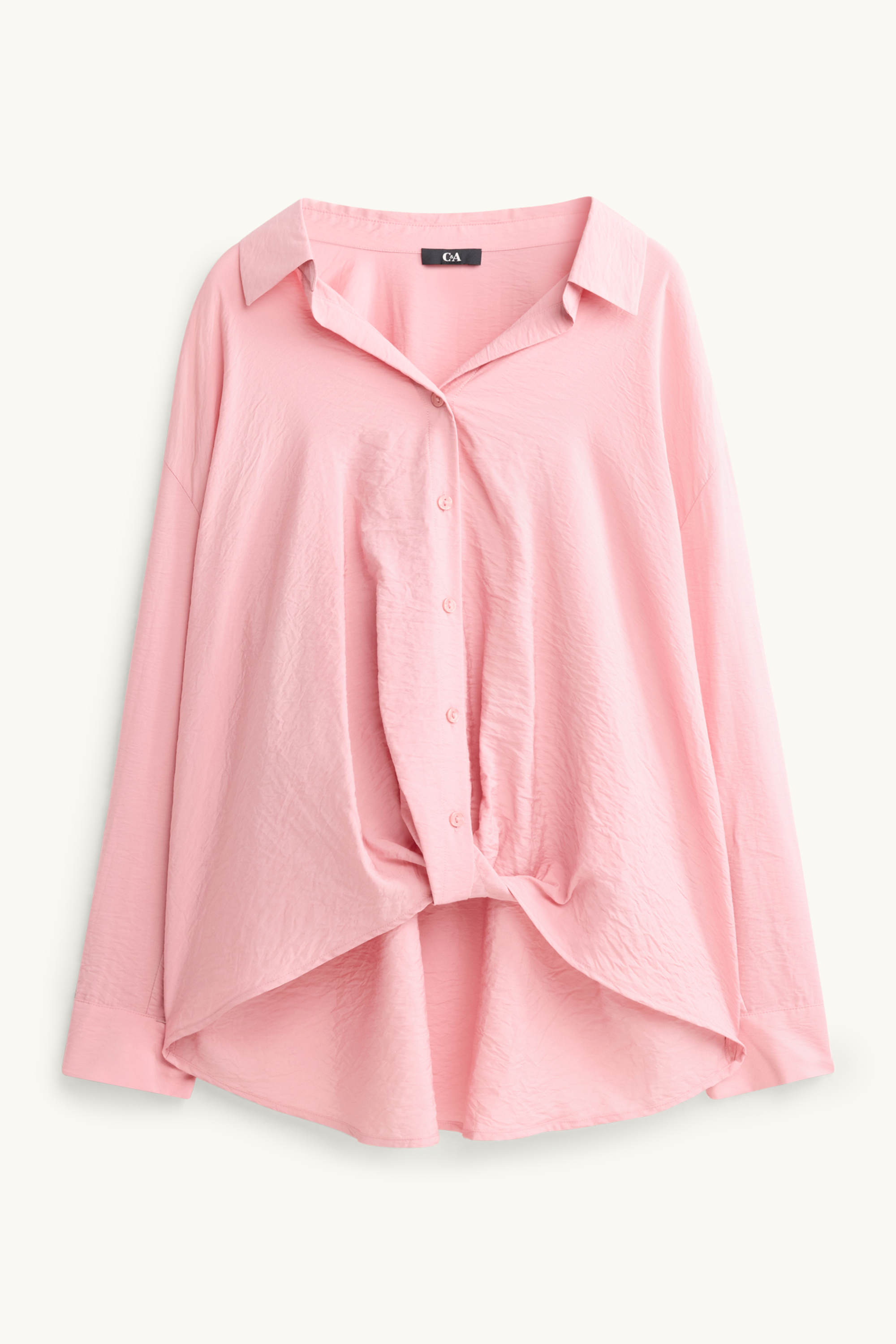 Shirt blouse with knot detail rose