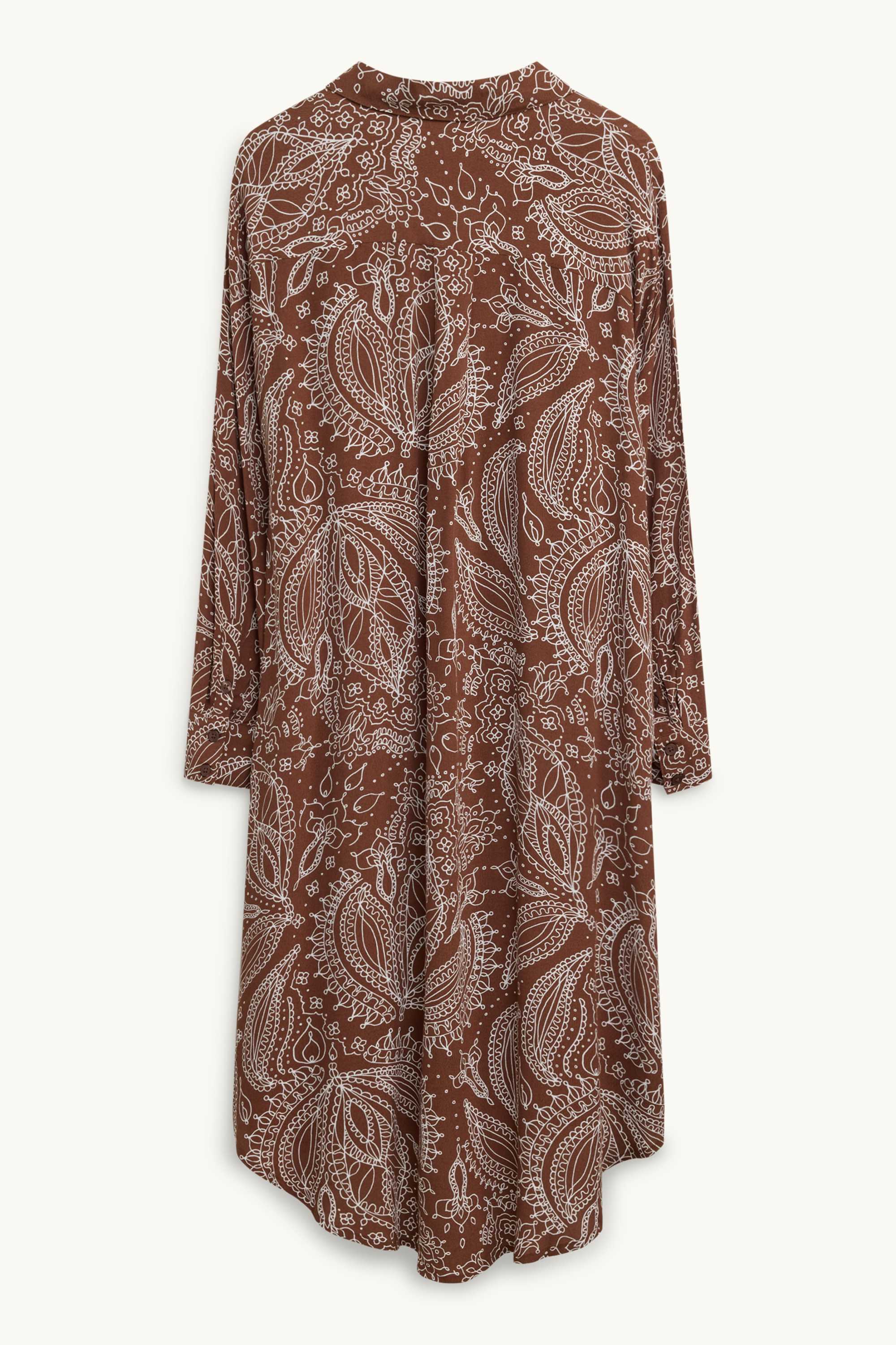 Shirt dress - patterned brown