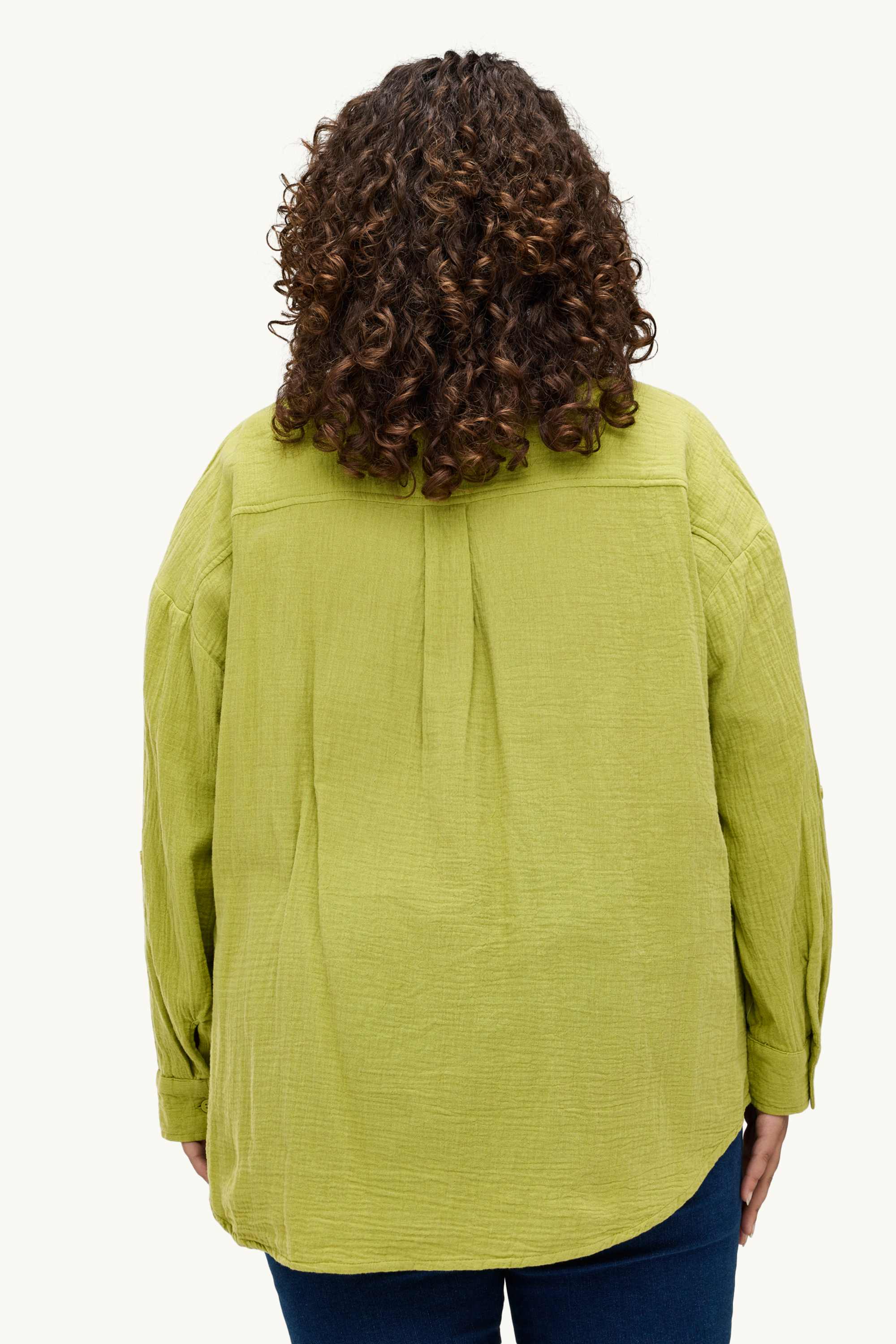 Cheesecloth blouse light green