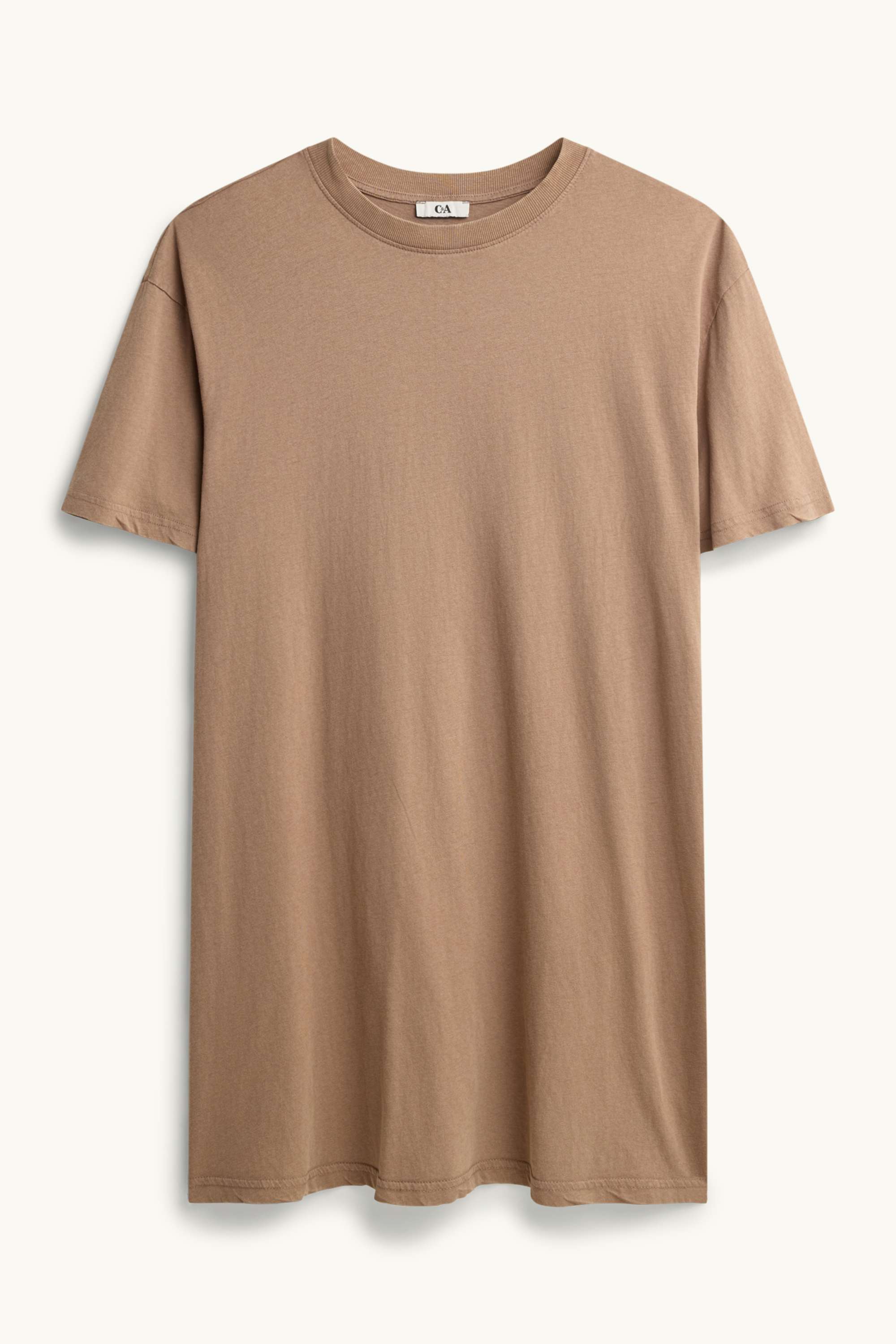 T-shirt dress light brown