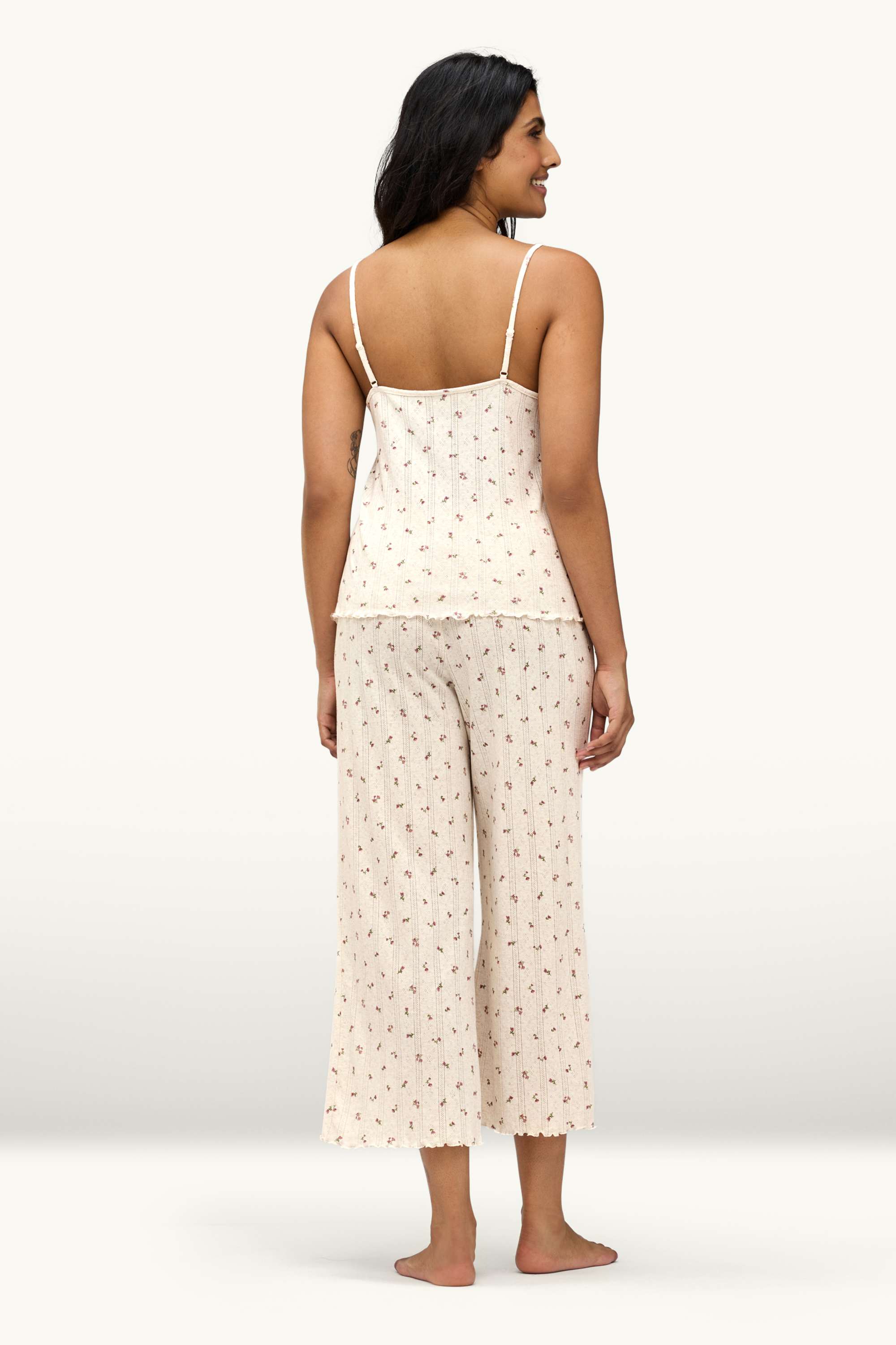 Pointelle pyjamas - floral cremewhite