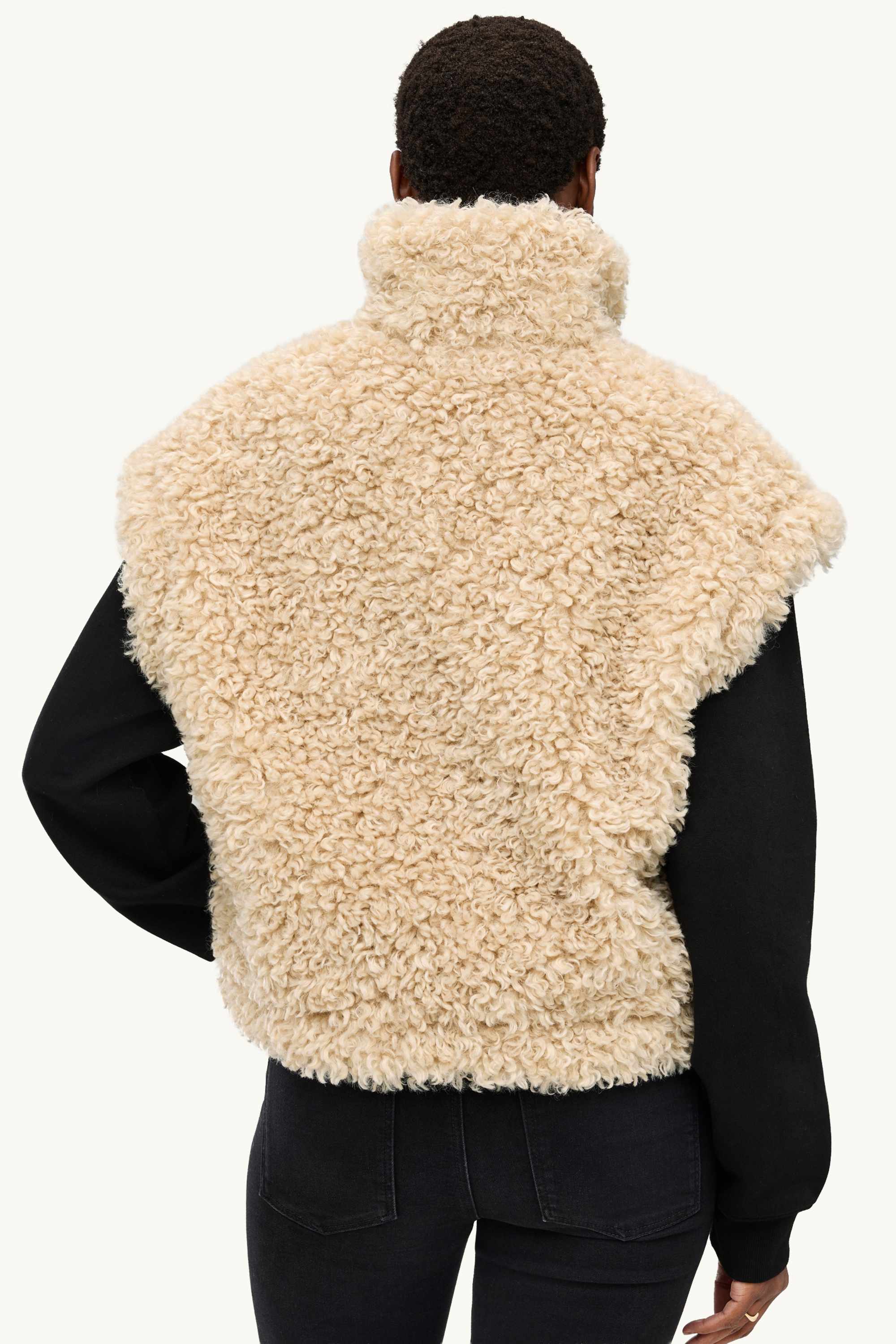 Reversible gilet beige