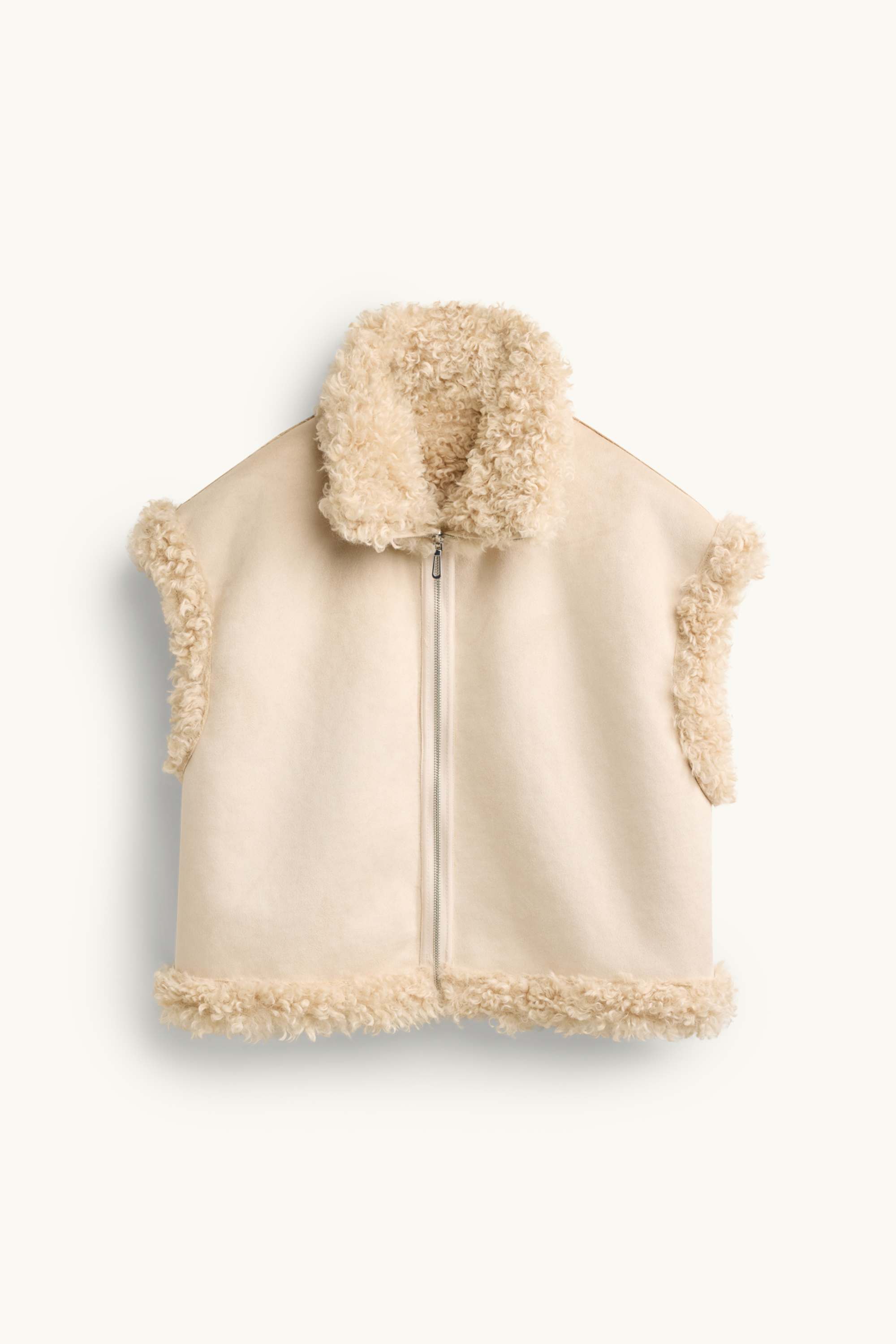 Reversible gilet beige