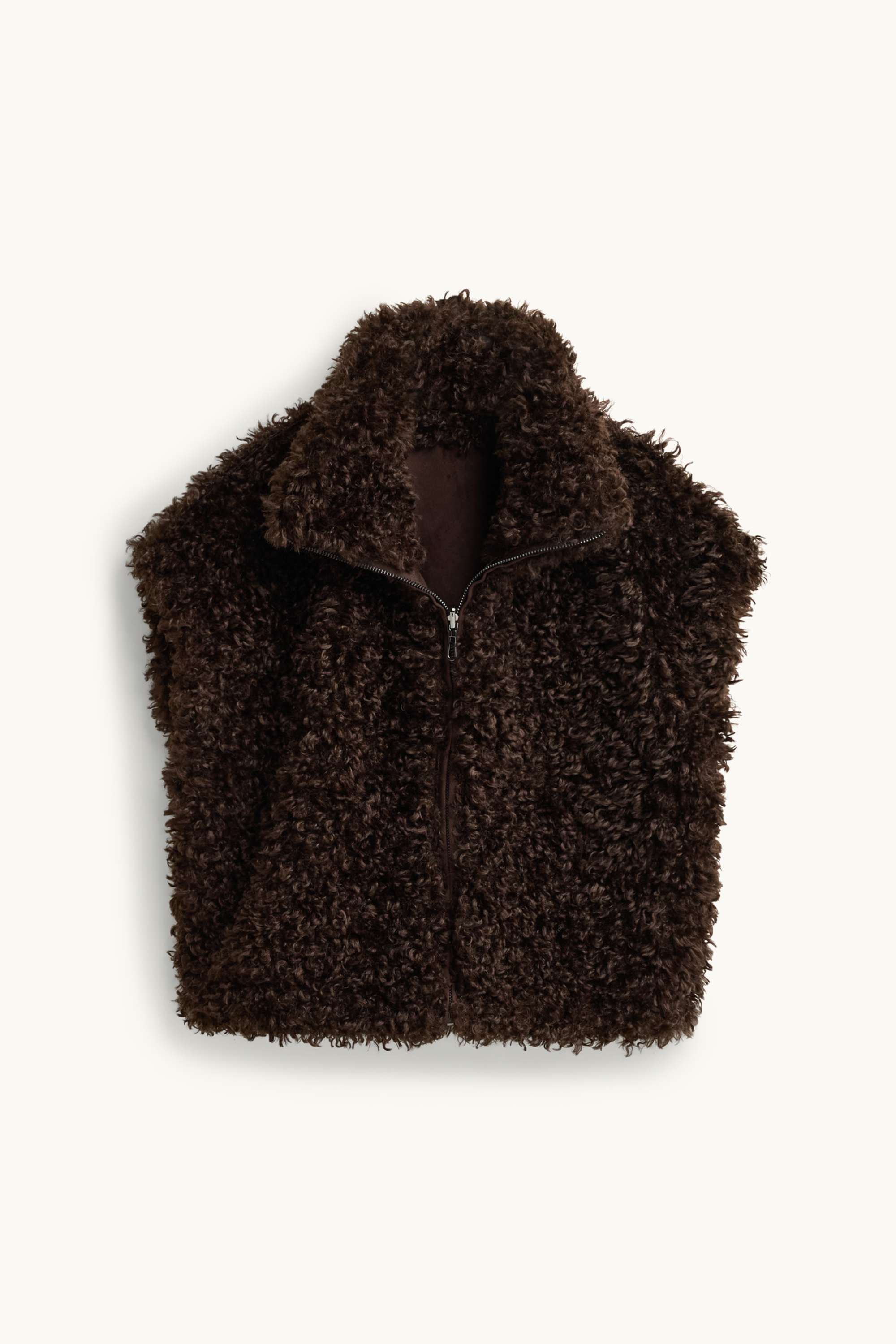 Reversible gilet dark brown