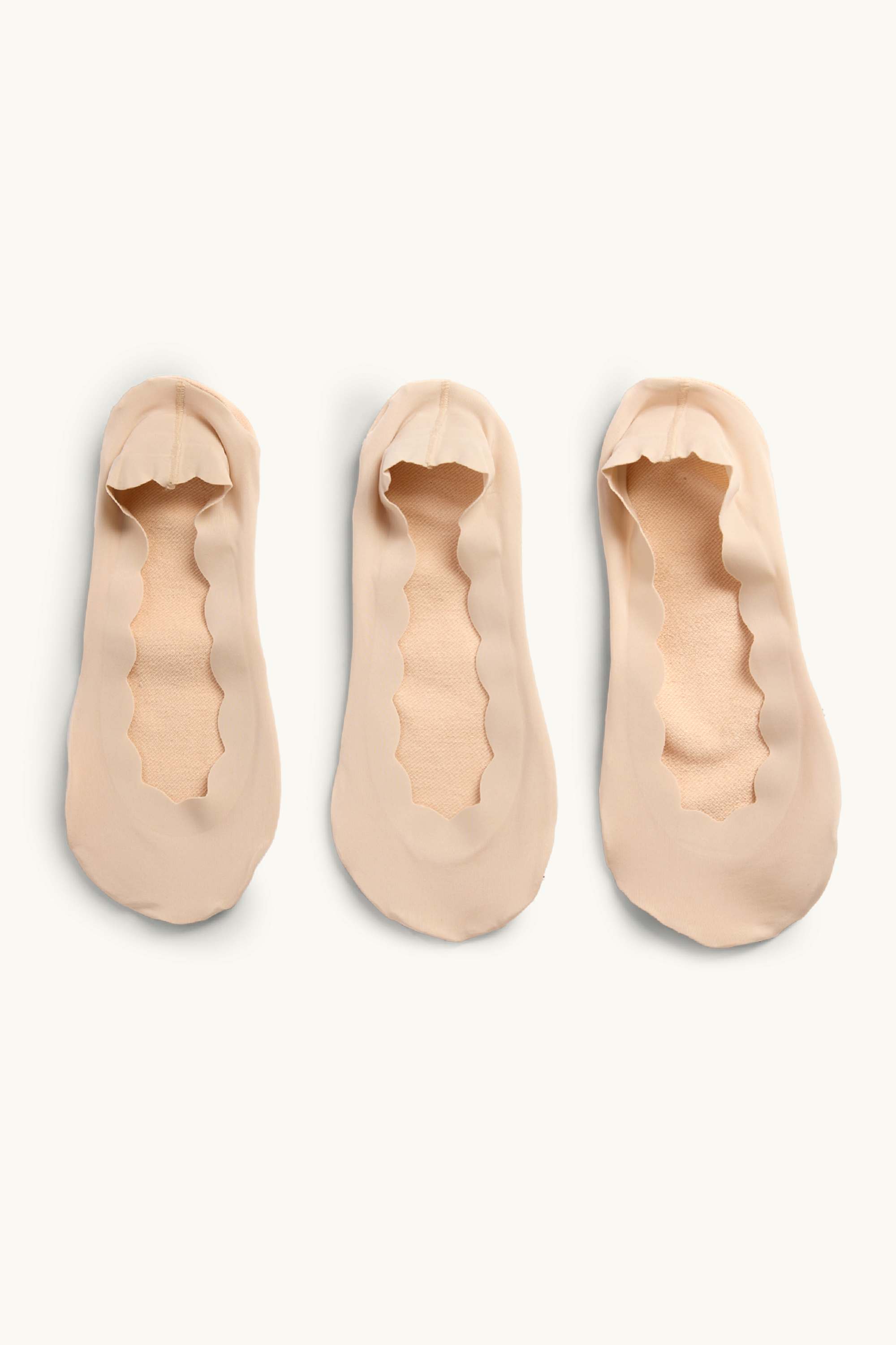 Multipack of 3 - footsies light beige