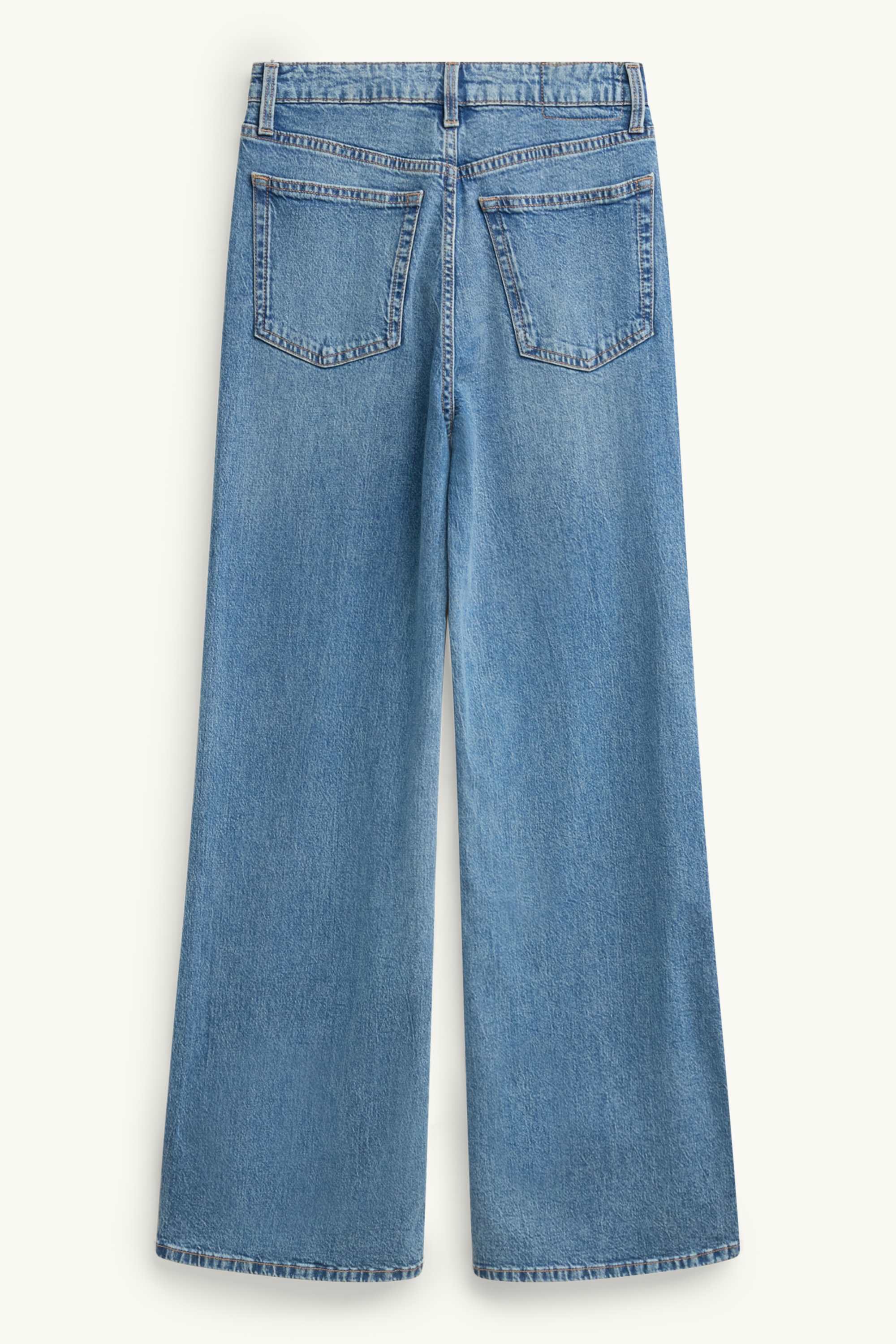 Wide leg jeans - high waist blue denim